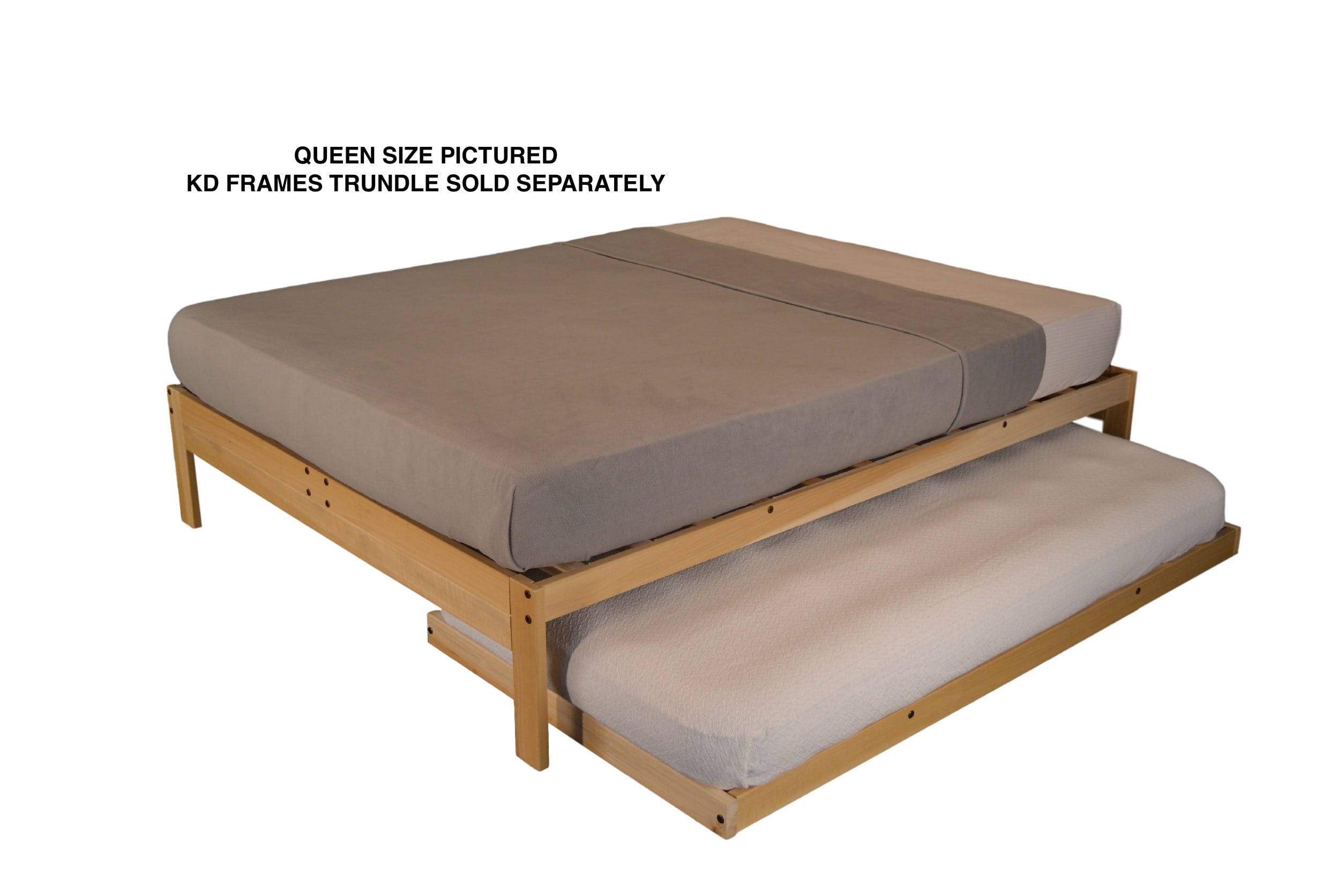 KD Frames Nomad Platform Bed - Twin Bed Frame - Unfinished Wood Bed Frame - Minimalist Swedish Design - Natural Wood Bed - Easy Assembly, No Box Spring Needed - Solid Wood Twin Platform Bed