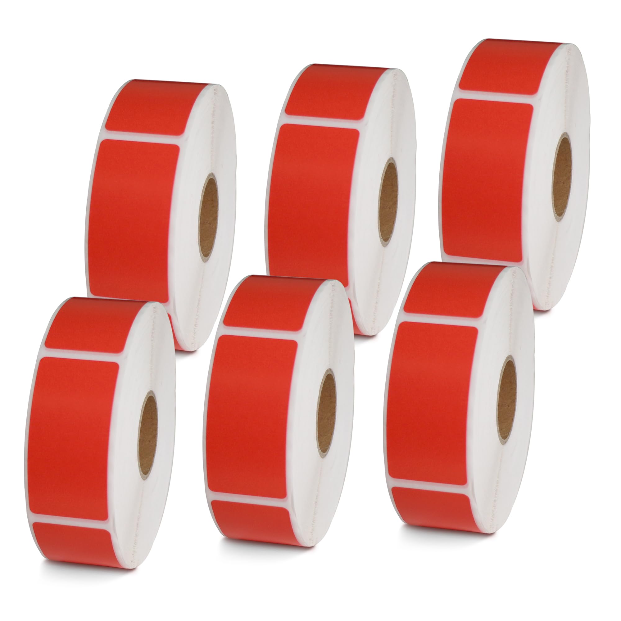 BETCKEY - 1" x 0.5" Small Labels Compatible with Zebra & Rollo Label Printer, Premium Adhesive & Perforated[Light Blue, 6 Rolls, 14580 Labels]