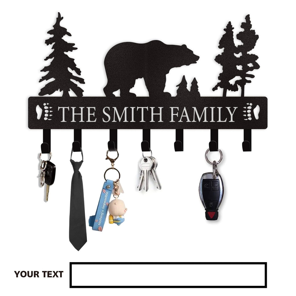 Dyoart Personalized Couple's Name Key Rack, Wall Mounted Metal Key Holder for Housewarming Gifts,ignent Bedding