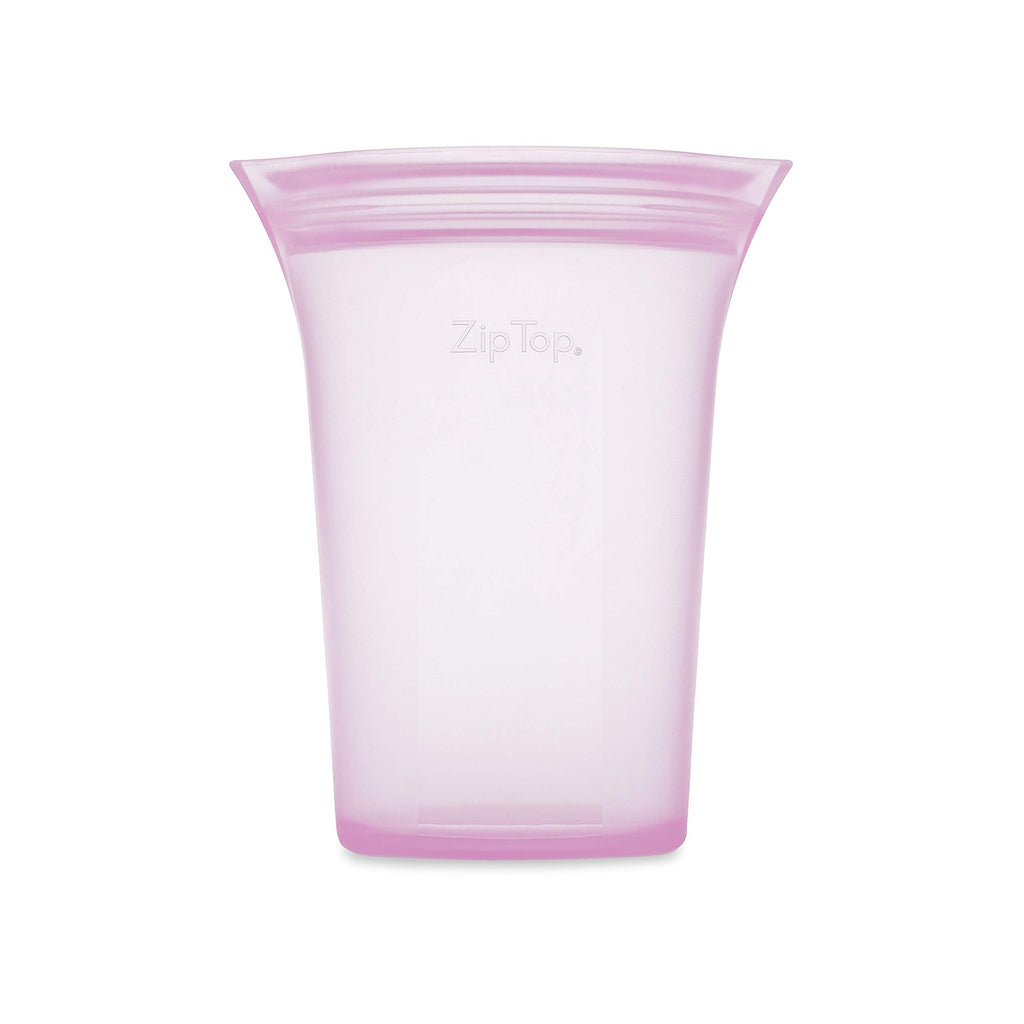 Zip Top Reusable Food Storage Bags | Small Cup [Frost] | Silicone Meal Prep Container | Microwave, Dishwasher and Freezer Safe | Made in the USA
