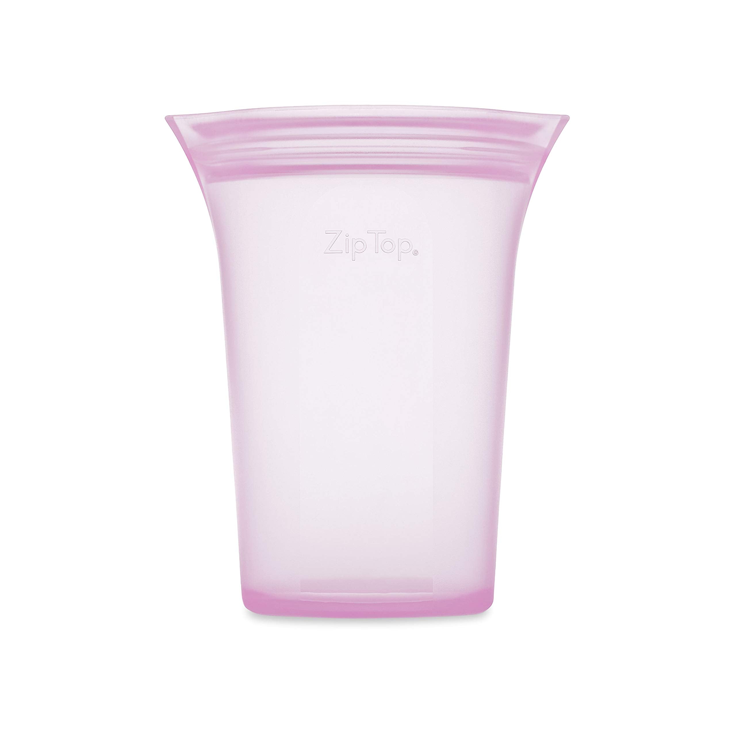 Zip Top Reusable Food Storage Bags | Small Cup [Frost] | Silicone Meal Prep Container | Microwave, Dishwasher and Freezer Safe | Made in the USA
