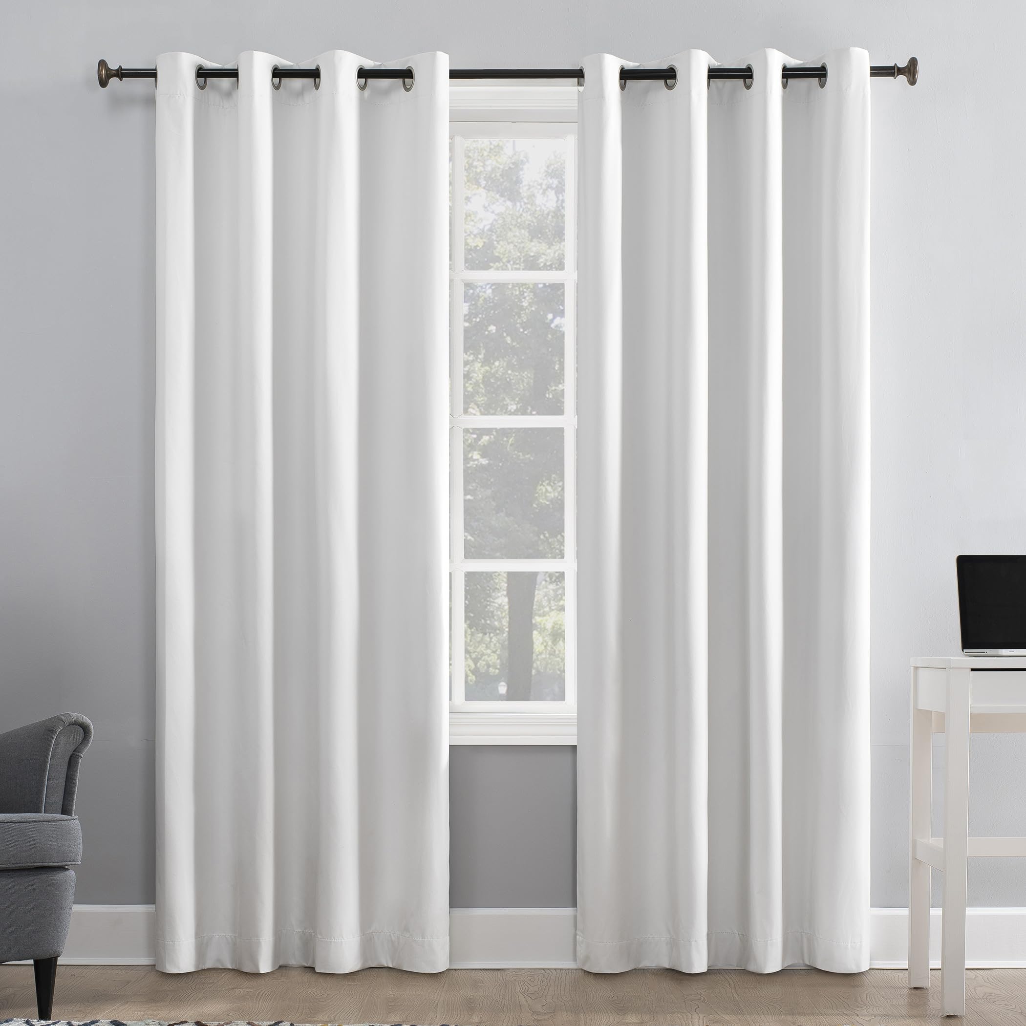 Sun Zero Columbia Thermal Insulated 100% Blackout Grommet Curtain Single Panel, 50" x 63", Cedar Orange
