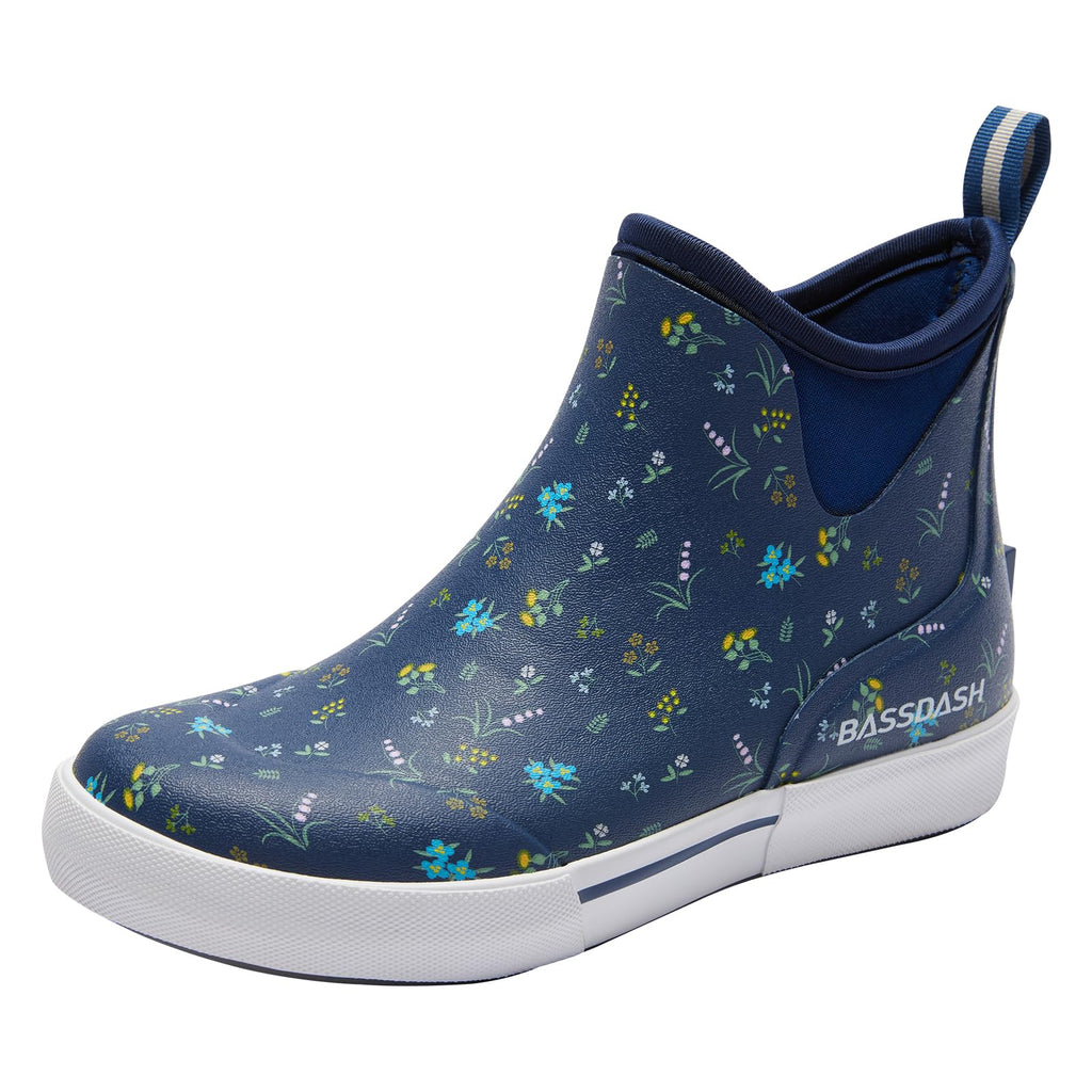 BASSDASH Womens 4.5” Waterproof Deck Ankle Rain Boots Anti-Slip Neoprene Rubber Garden Fishing Boots