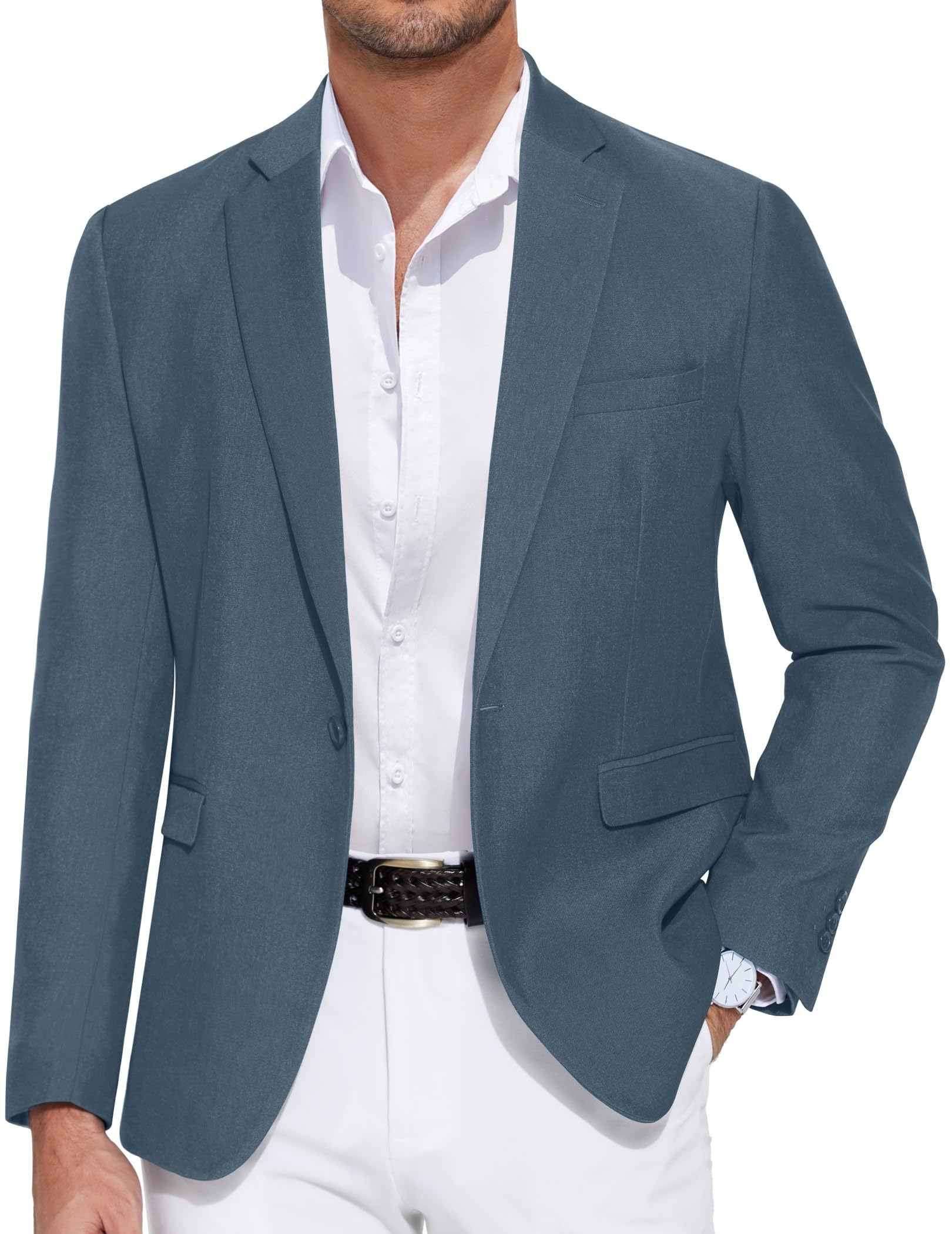 COOFANDY Men's Casual Blazer One Button Sport Coat Slim Fit Lightweight Suit Blazer Jacket