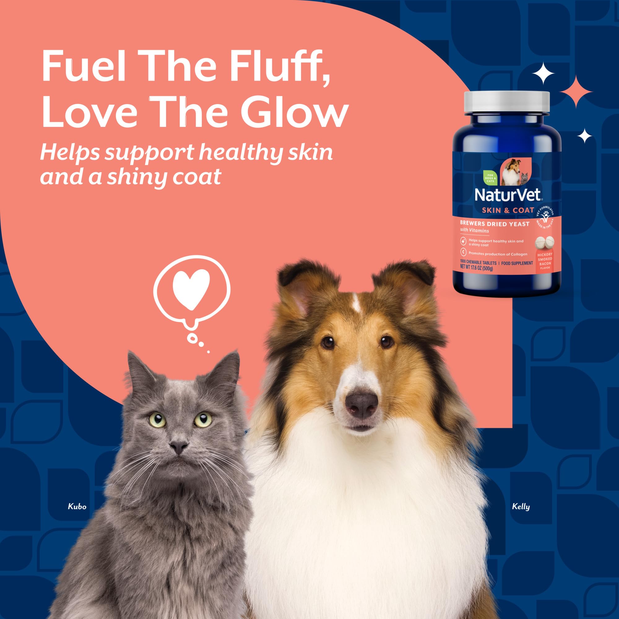 NaturVet – Brewer’s Dried Yeast Formula with Garlic Flavoring – Plus Omegas | Rich in Omega-3, 6 & 9 Fatty Acids | Fortified with B1, B2, Niacin & Vitamin C | For Dogs & Cats | 5000 Chewable Tablets