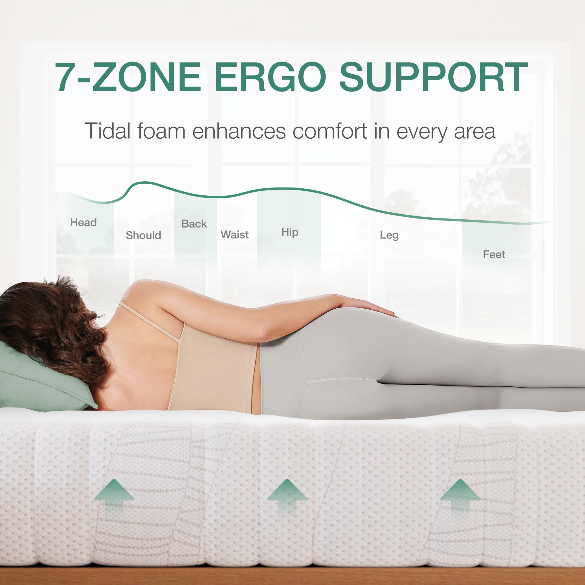 Novilla 12 Inch Queen Size Mattress in a Box with Advanced Cooling Gel Memory Foam Bed with Charcoal Support Layer, Medium-Firm Pressure Relief & Motion Isolation for Balanced Support