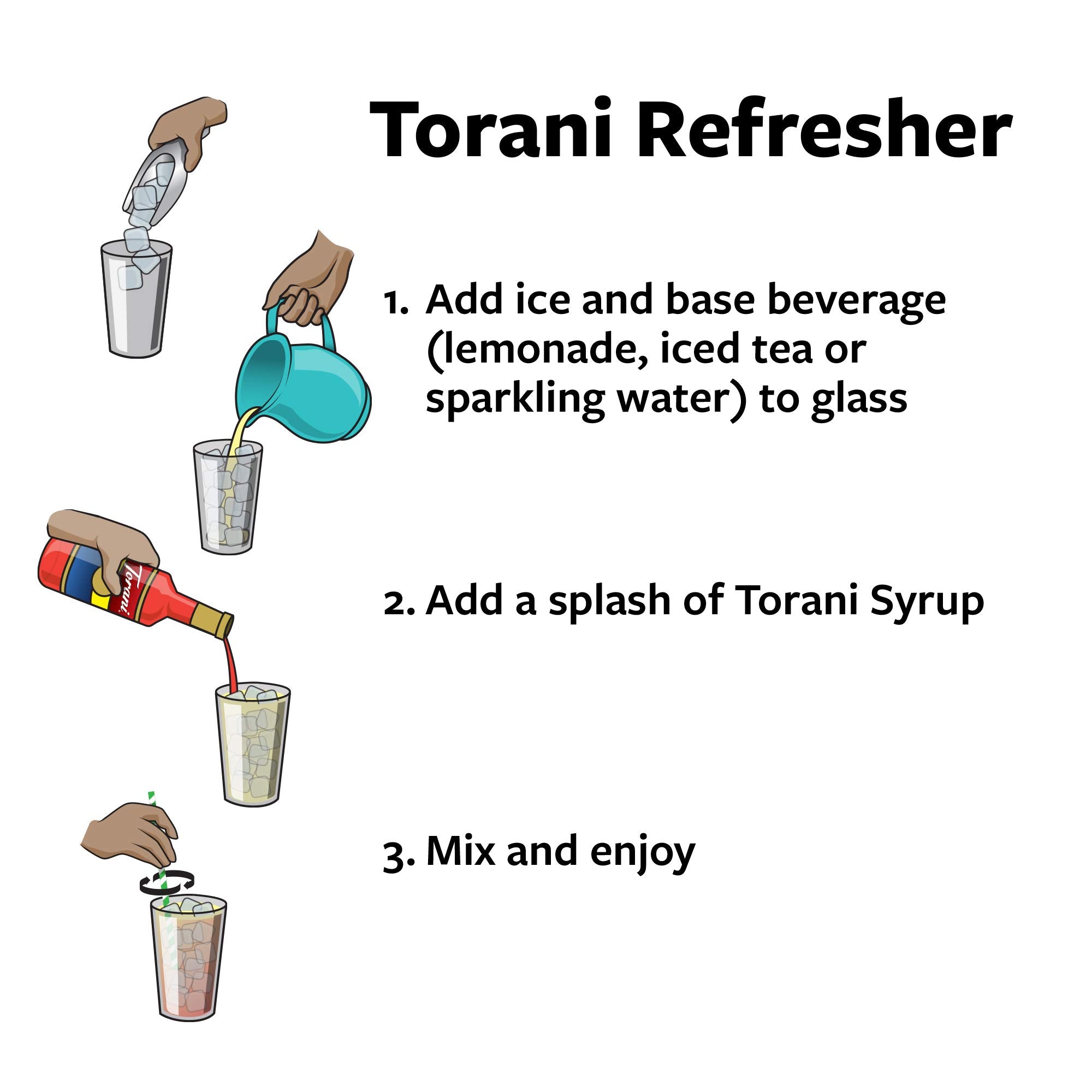 Torani Sugar Free Flavored Drink Syrup Coffee Favorites Variety Pack, Caramel, Peanut Butter Cup, Vanilla & Brown Sugar Cinnamon, 25.4 fl oz (Set of 4)