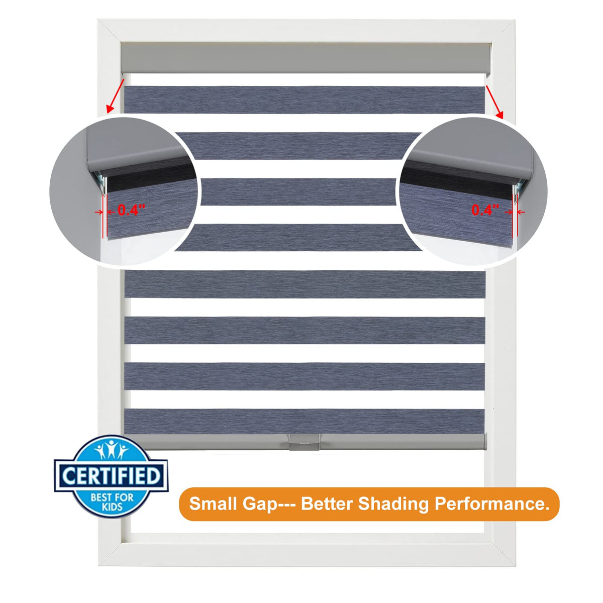 Persilux Custom Blinds Cordless Zebra Blinds for Windows with Upgraded Cassette Light Filtering Dual Layers Sheer Roller Blinds Thermal Insulated for Office, Living Room, Bedroom and Kitchen Beige