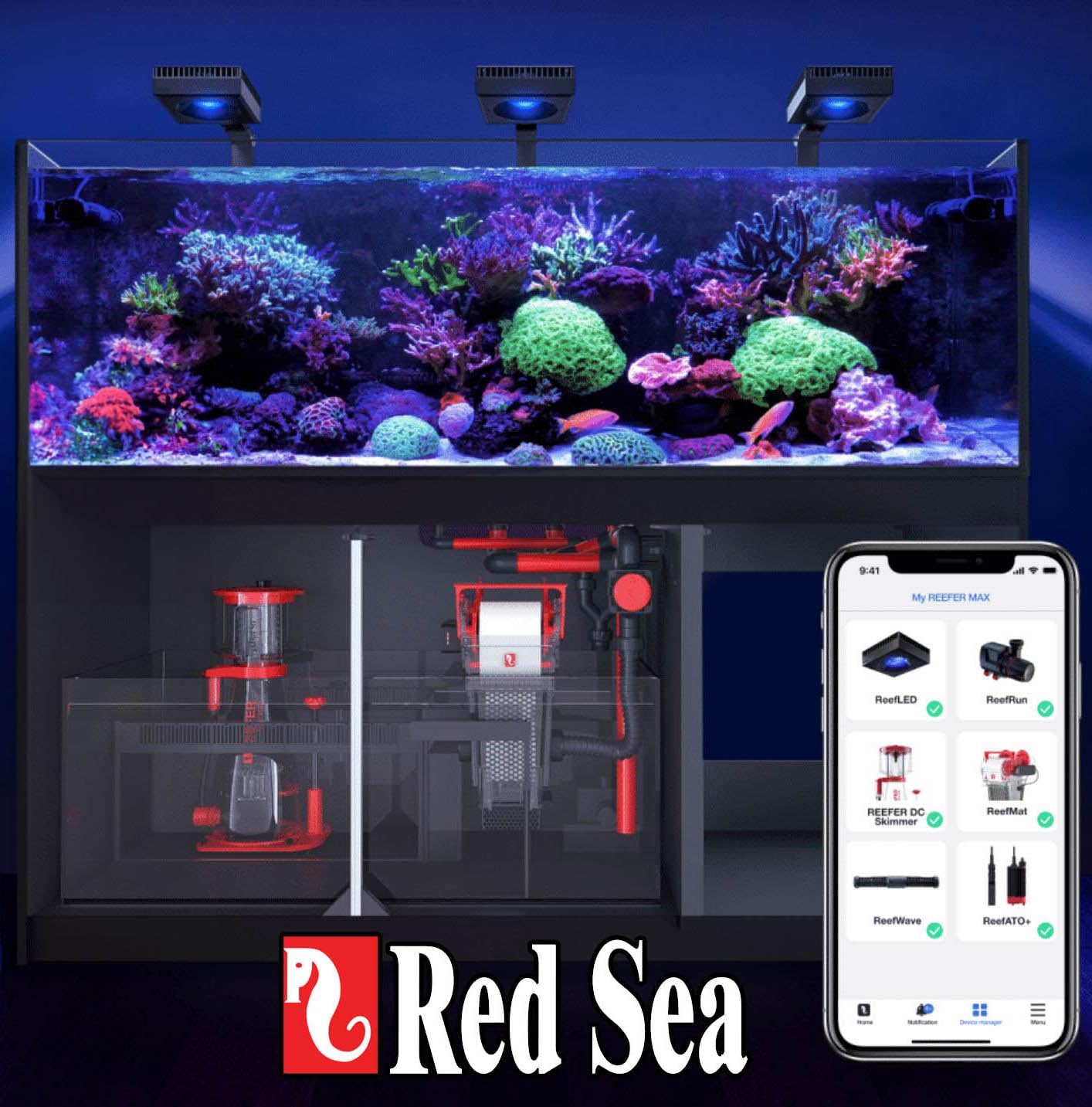 Red Sea ReefMat 250 Filter Roller for Saltwater Aquariums Up to 66 Gallon Tanks | Plug & Play, ReefBeat App Controlled, Fully Automated, Smart Fleece Roller Mat Filter for Your Marine Reef Aquarium