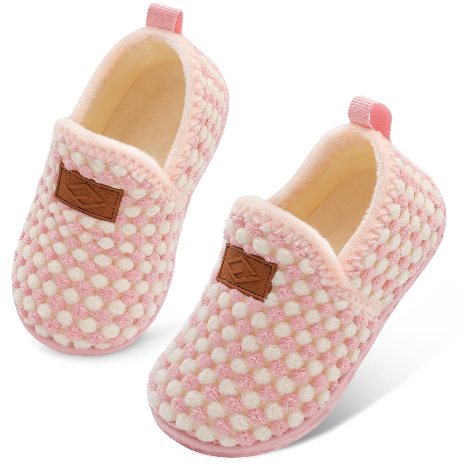 Lefflow Toddler Slippers Boys Girls House Shoes Slip on Baby Sock Shoes Lightweight Outdoor Walking Shoes