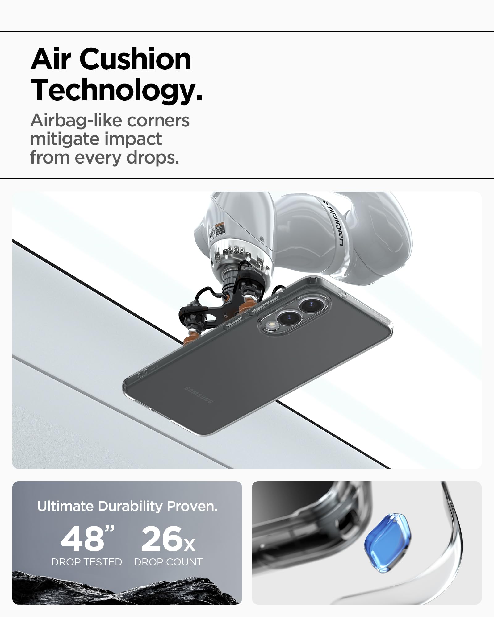 Spigen Liquid Crystal Designed for Galaxy S24 Case (2024) [Military-Grade Protection] - Crystal Clear