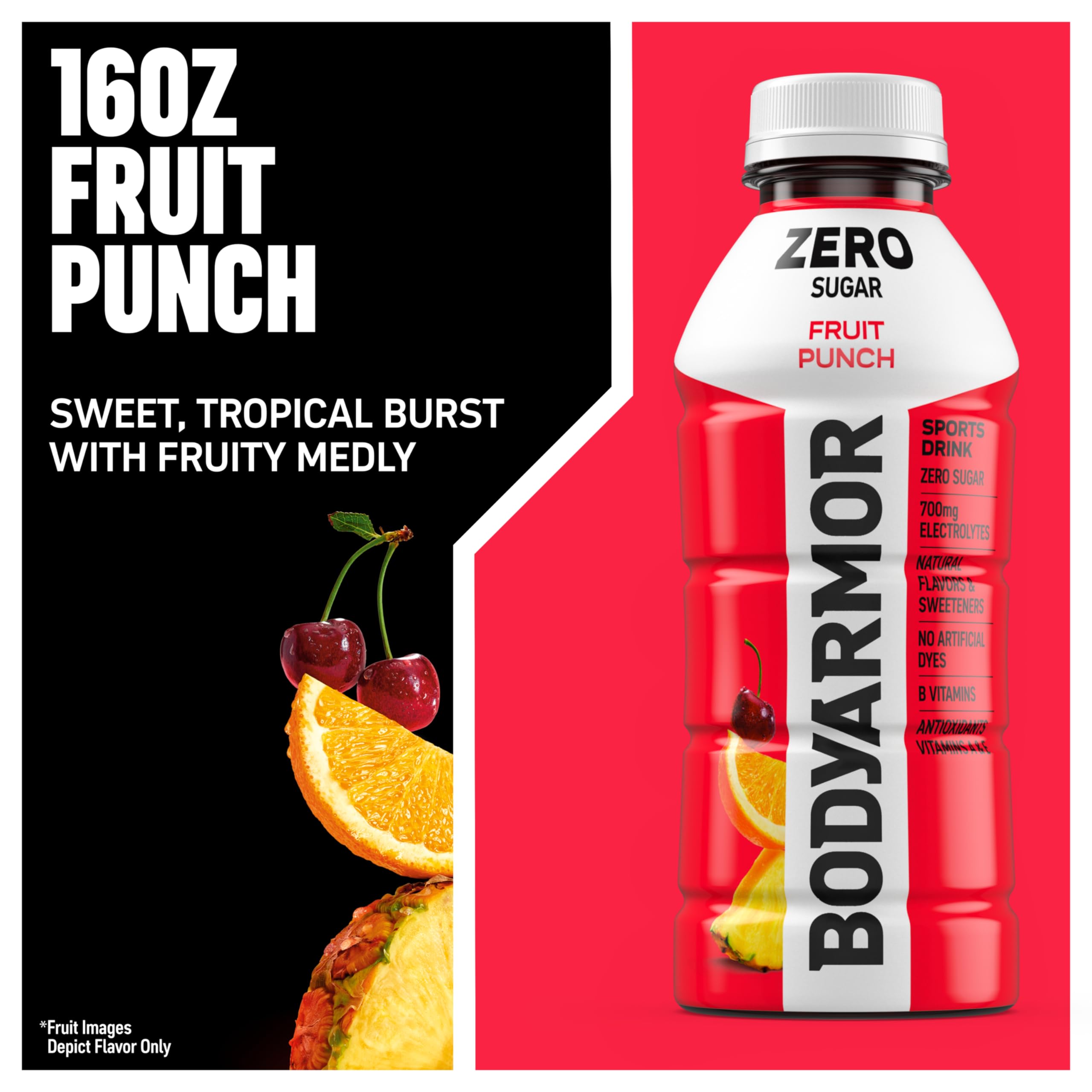BODYARMOR Lyte Sports Drink Low-Calorie Beverage, Blueberry Pomegranate, Coconut Water Hydration, Natural Flavors with Vitamins, Potassium-Packed Electrolytes, 16 Fl Oz (Pack of 12)