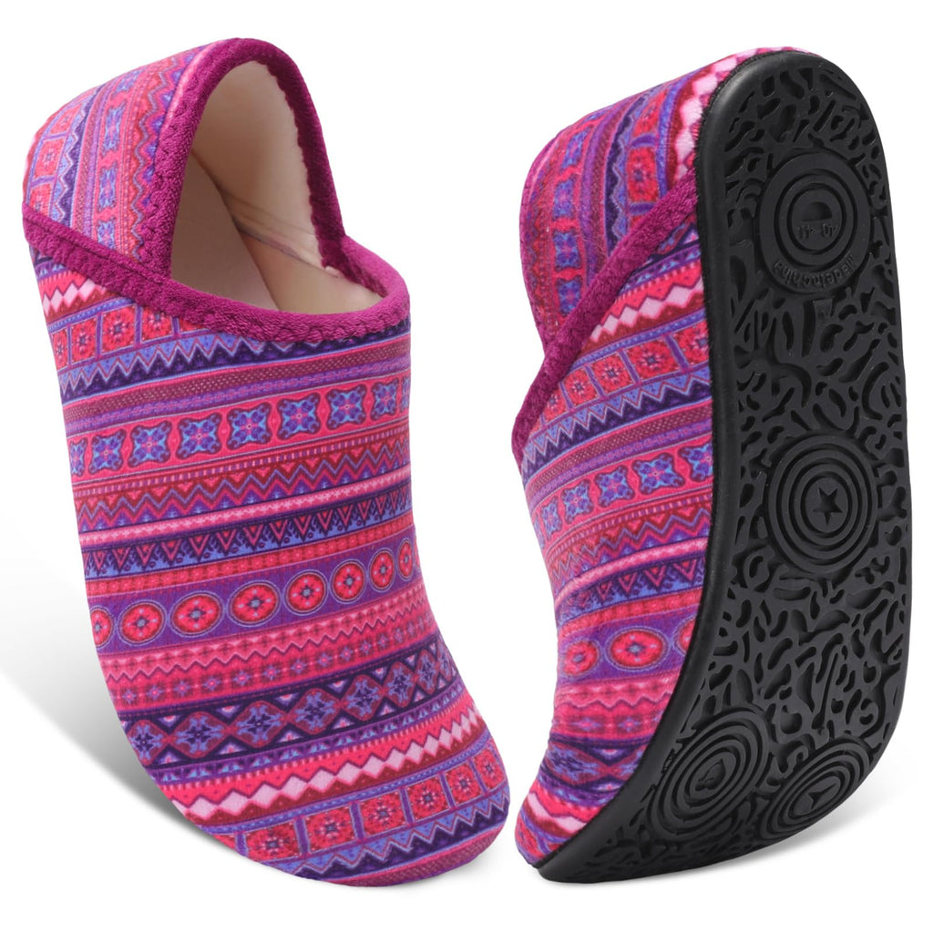 XIHALOOK House Slippers for Women Men Cozy Sock Shoes with Soft Rubber Sole Slip On for Indoor/Outdoor