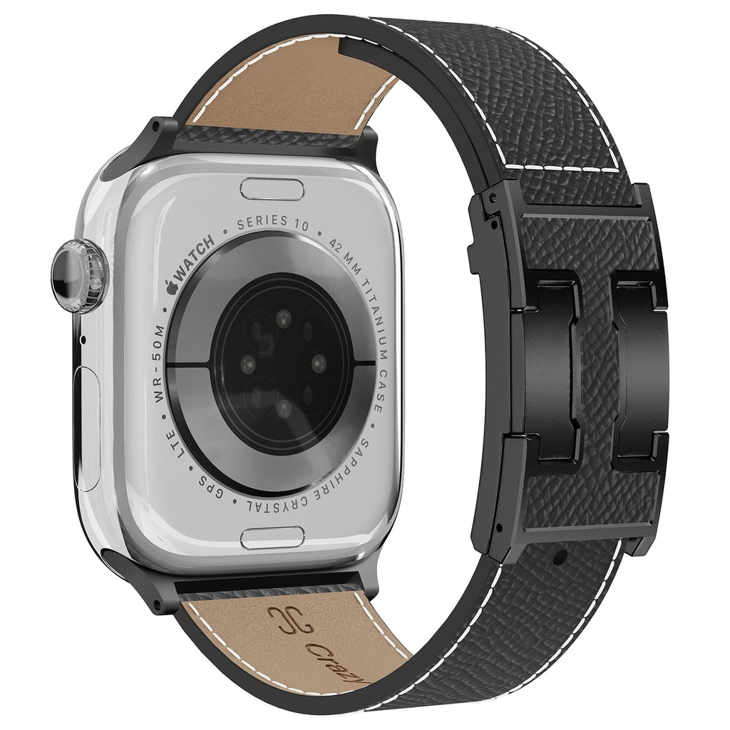 Designer Leather Band Compatible with Apple Watch 49mm46mm45mm44mm42mm41mm 40mm38mm for Women,Magnetic Buckle Replacement Strap for iWatch Ultra 3/2 /1 SE 3/2/1 Series 11/10/9/8/7/6/5/4/3/2/1