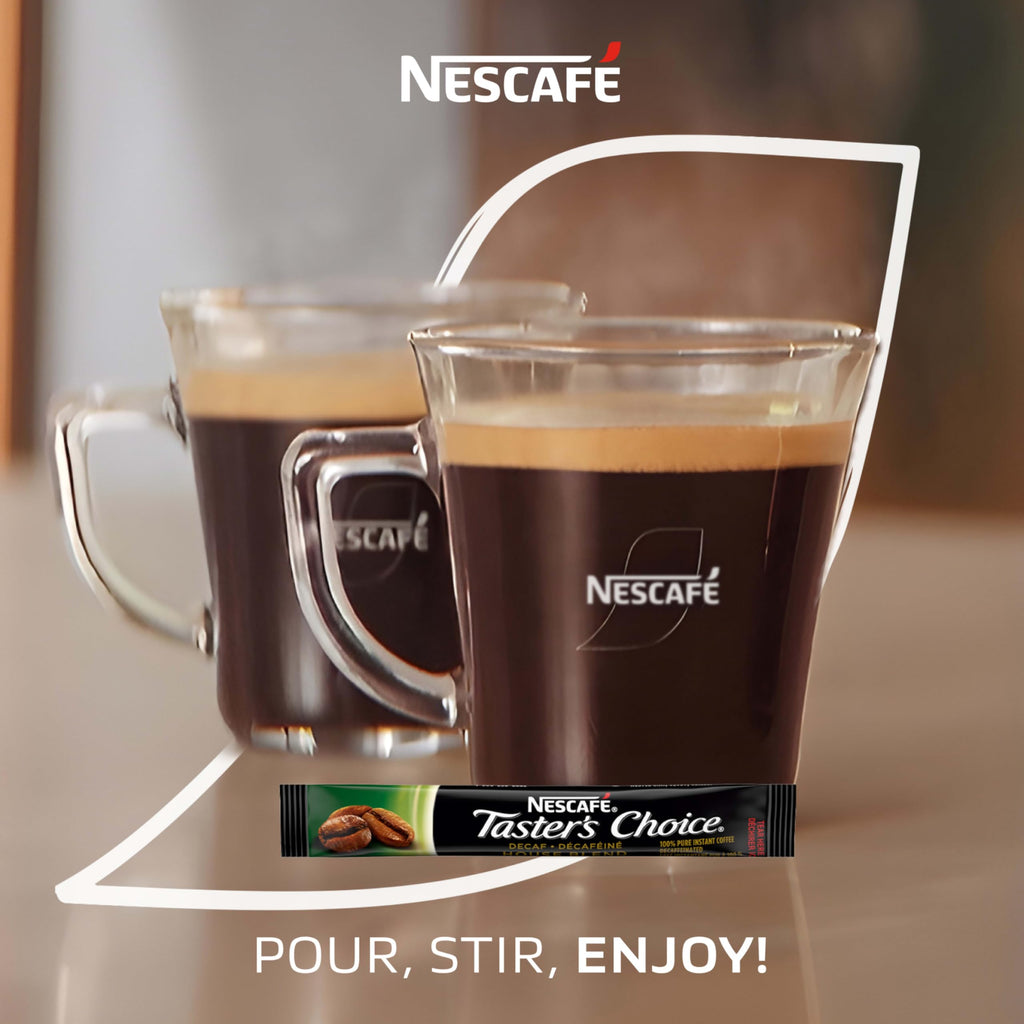 Nescafe Instant Coffee Packets, Decaf, Taster's Choice Light Roast, 80 Singles (Pack of 6)