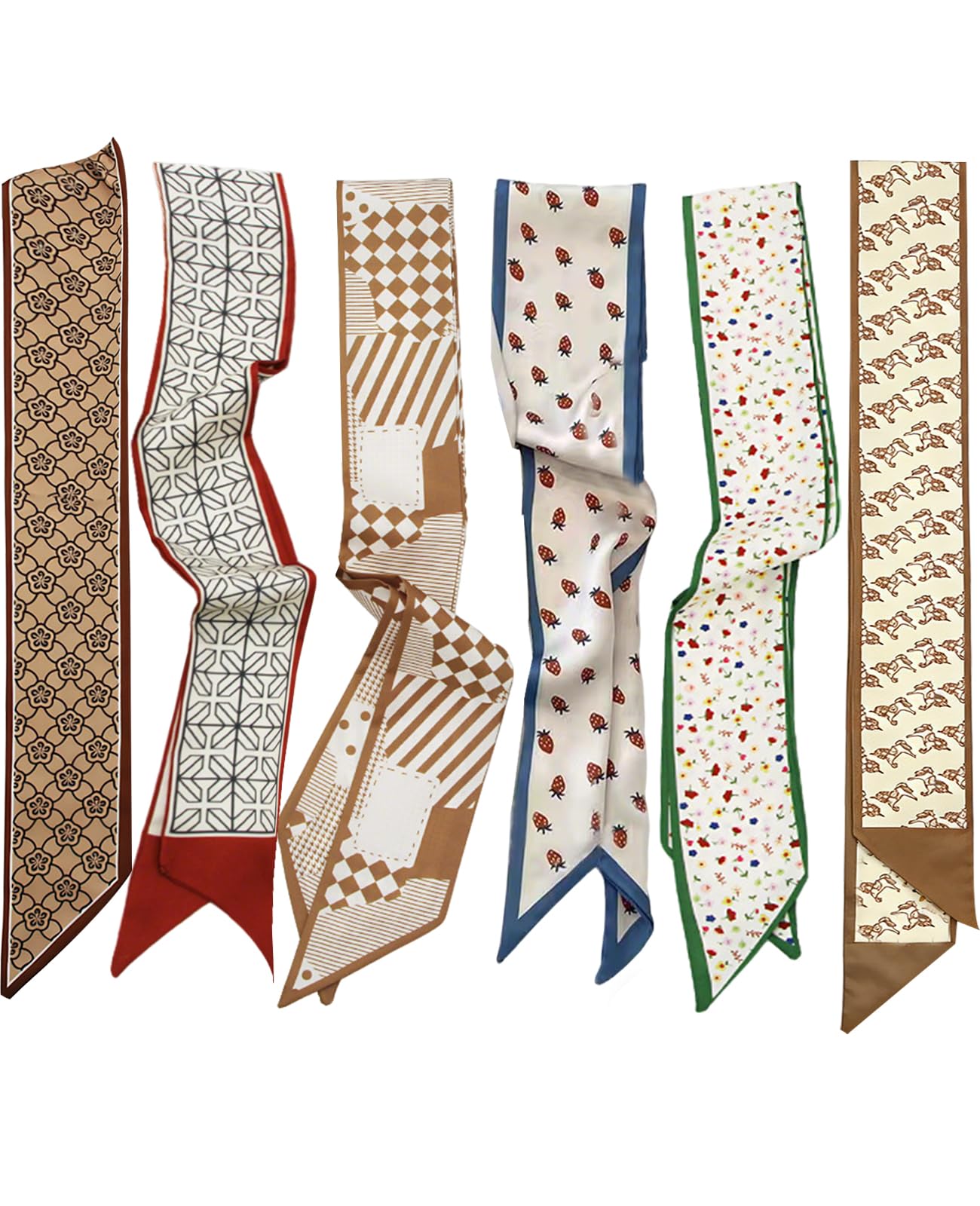 Hioyiwse Purse Scarf Handbags For Women Skinny Hair Neck Accessories Scarves With Bag Scarfs Handle Fashion Lightweight