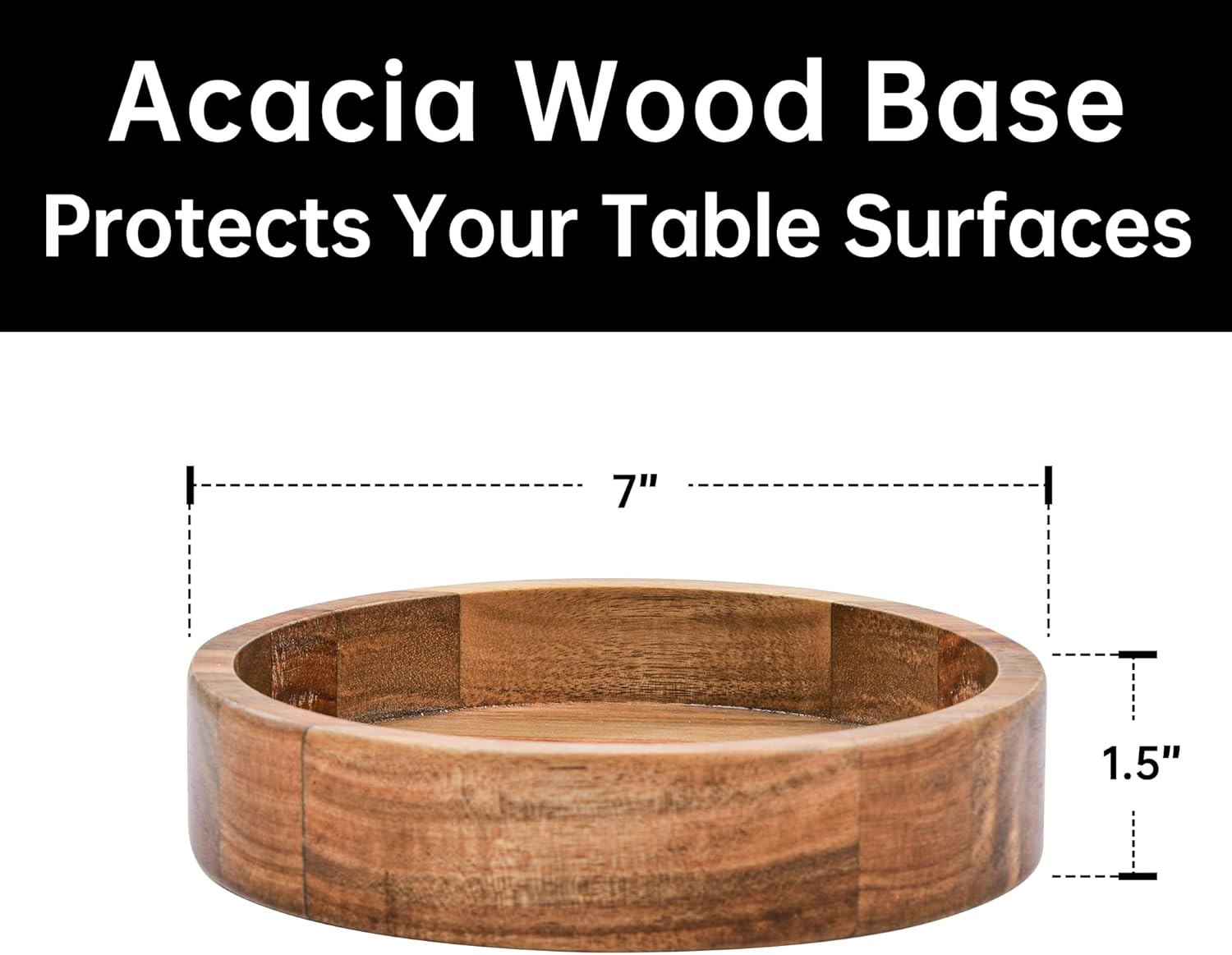 KITEISCAT Extra Large Glass Salad Bowl Set - Party Salad Bowls with Acacia Wood Base and Serving Utensils - Elegant and Practical Kitchen Must-Have