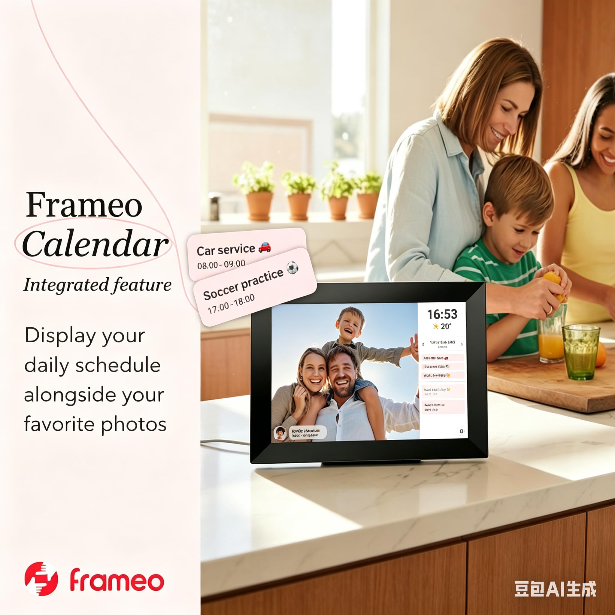32GB FRAMEO 10.1 Inch Smart WiFi Digital Photo Frame | 1280x800 HD IPS Touchscreen , 32GB Large Storage, Auto Rotate,Share Moments Instantly via Frameo App from Anywhere