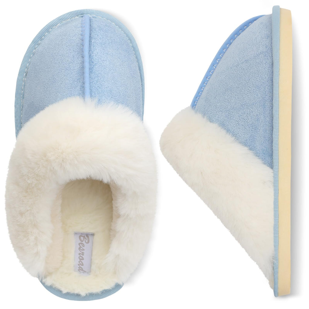 Besroad Winter Fuzzy House Slippers Sandals Plush Faux Fur Fluffy Flats Slippers Warm Slide Shoes for Women