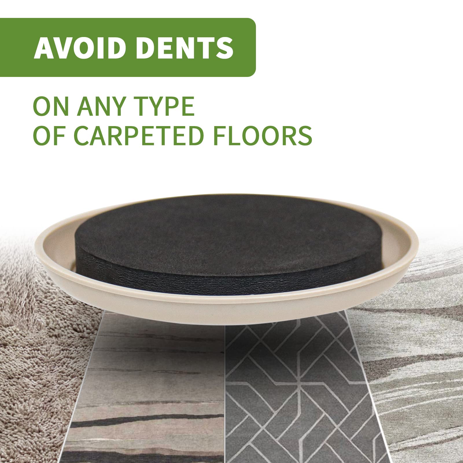Furniture Sliders for Carpet 4 PCS - 9 1/2 inch Furniture Moving Slider Chair Legs Floors Protectors– Move Your Furniture Easy & Safely (for Carpet)