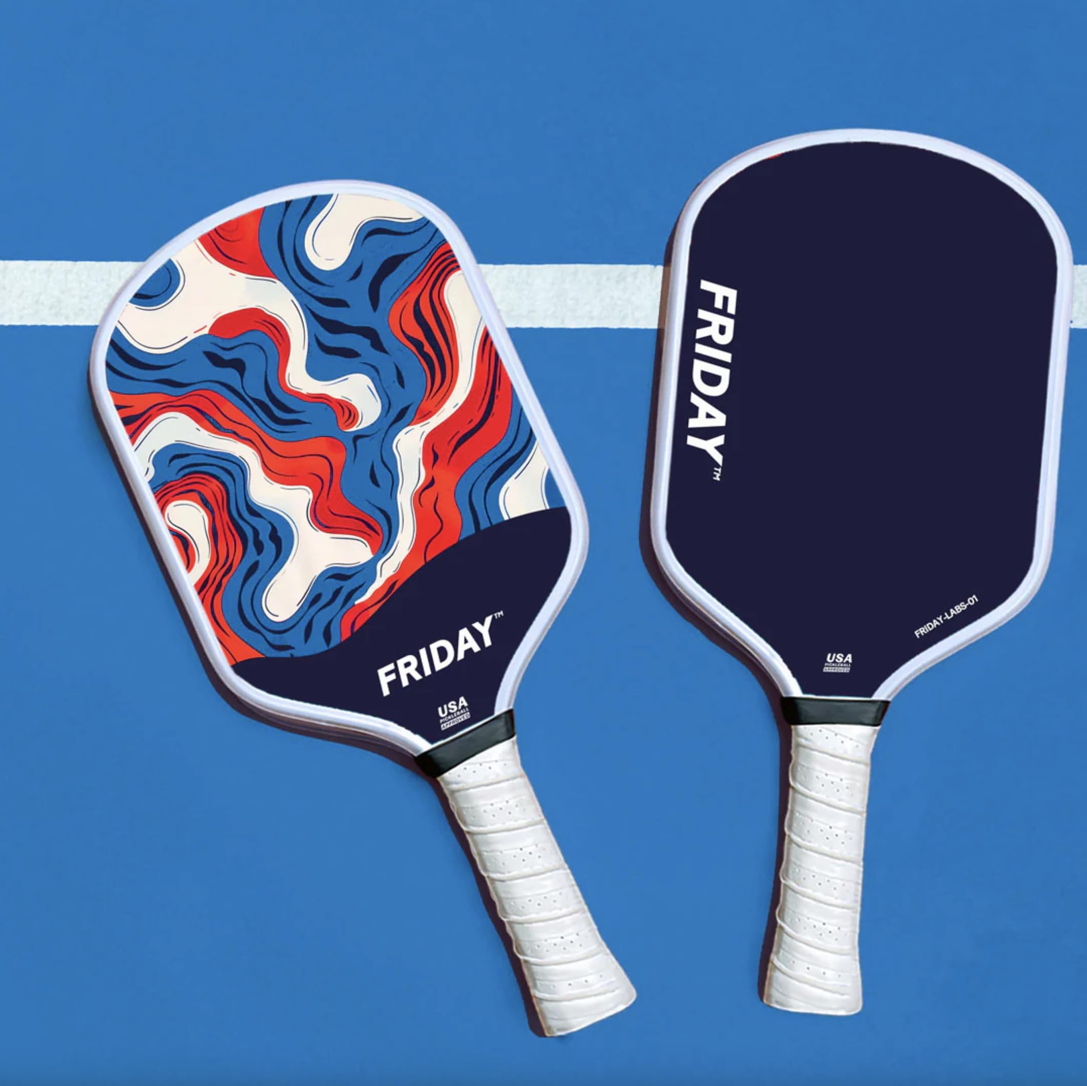 Friday Pickleball Paddle, USA Pickleball Approved, Durable Carbon Fiber, Thermoformed Unibody Design, Honeycomb Core, Gritty Surface for Spin | USA Pickleball Approved