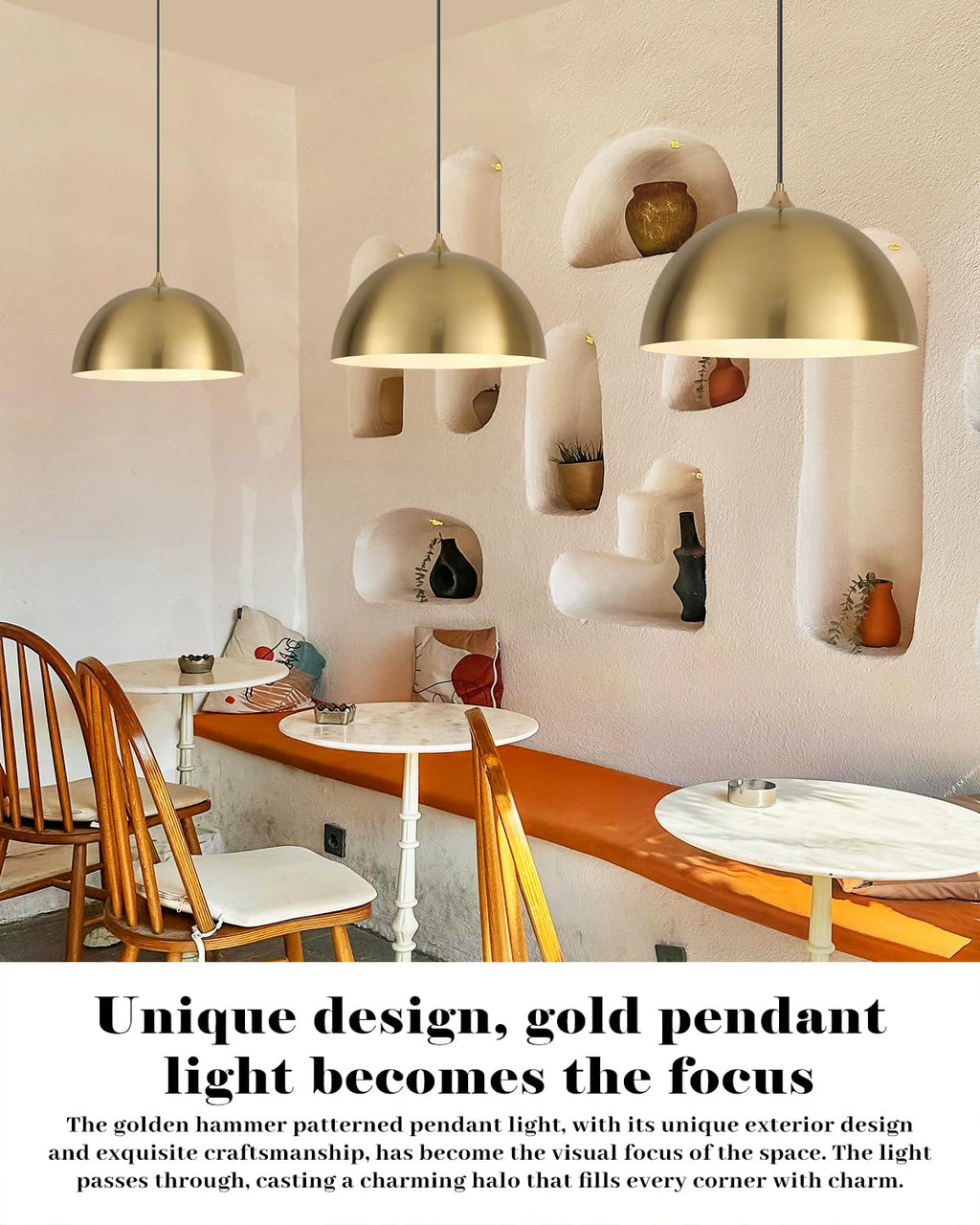 White Pendant Lights, 11.8 inch Pendant Lights Kitchen Island, Farmhouse Pendant Light Fixtures (White Inside), Industrial Pendant Lighting for Dining Room, Bedroom, Hallway (1 Pack)