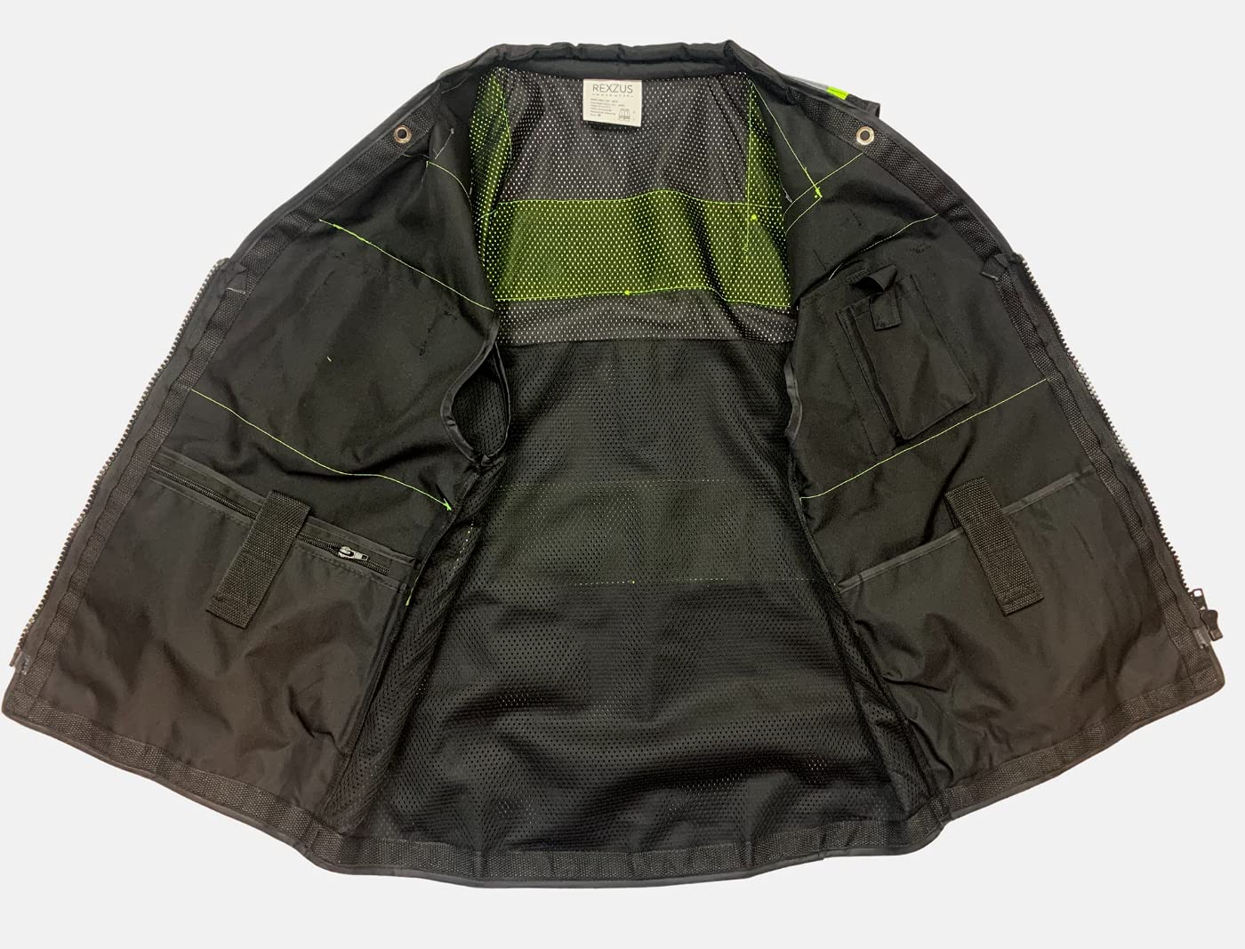 Men's Black Series Safety Vest with Zipper and Utility Pockets (Medium, Black)