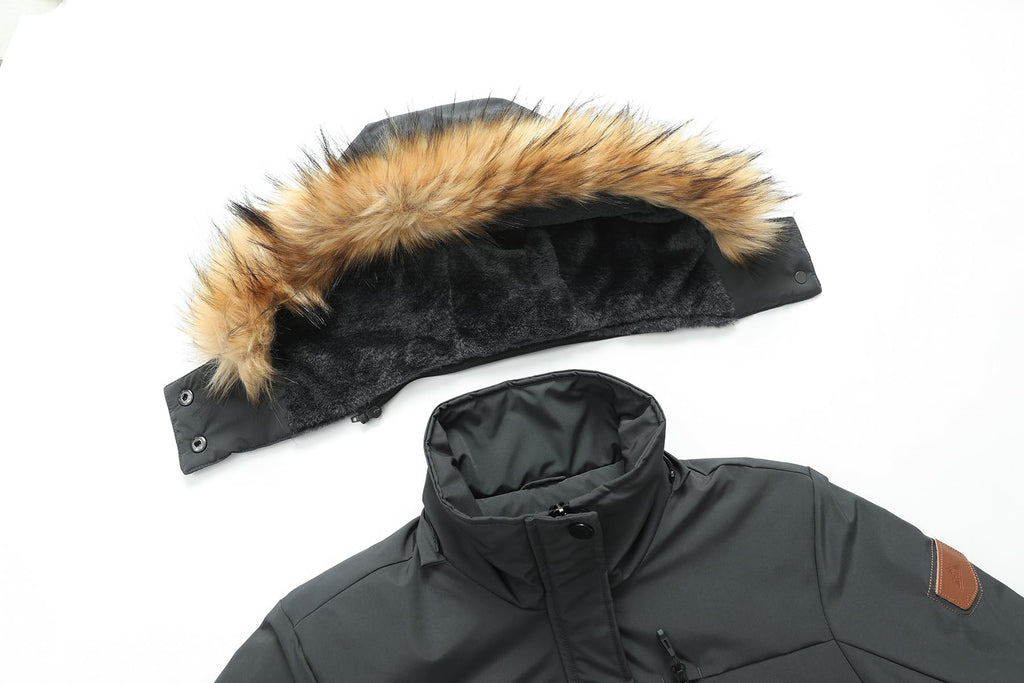 MOERDENG Women's Waterproof Ski Snow Jacket Winter Warm Hooded Snow Coat Mountain Windproof Ski Jacket For Women