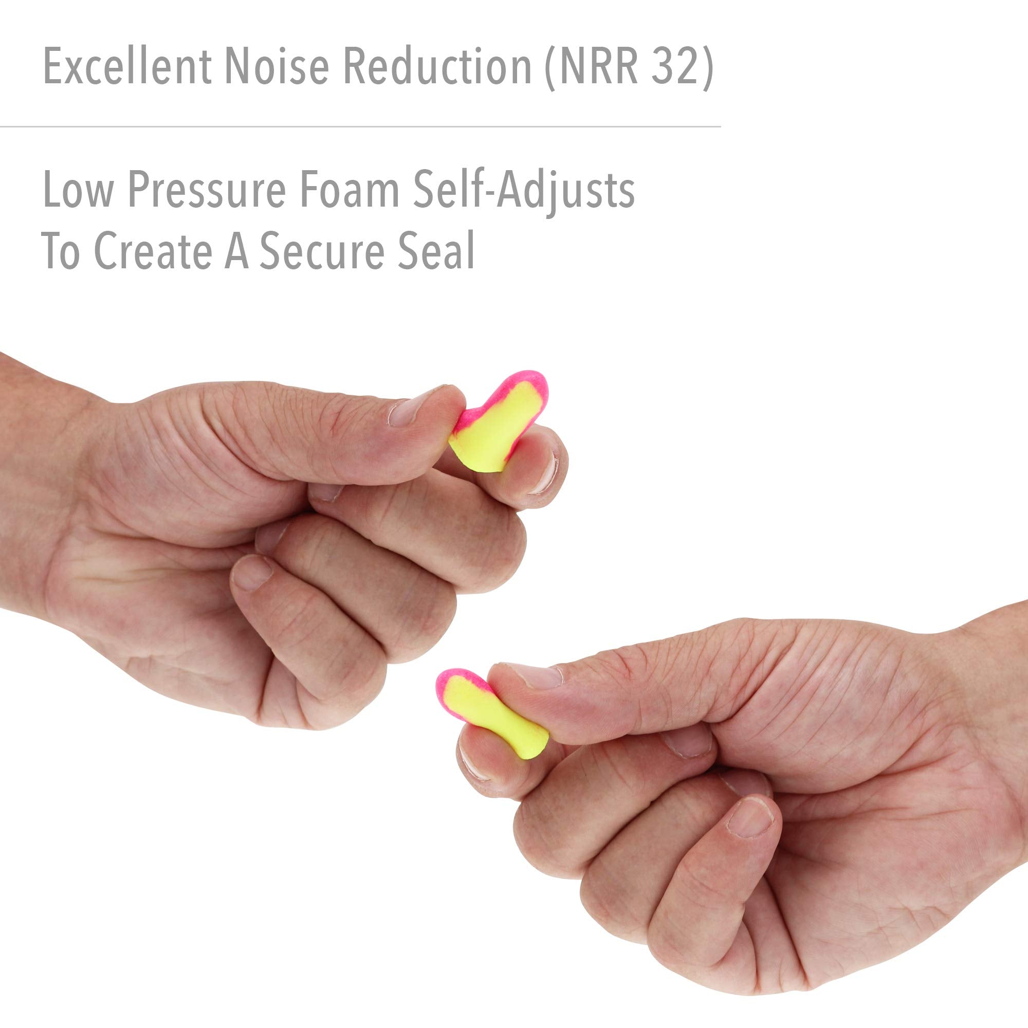 HOWARD LEIGHT Honeywell Home by Laser Lite High Visibility Disposable Foam Earplug Refill for Leight Source 500 Dispenser, 500 Pairs (LL-1-D), Magenta/Yellow