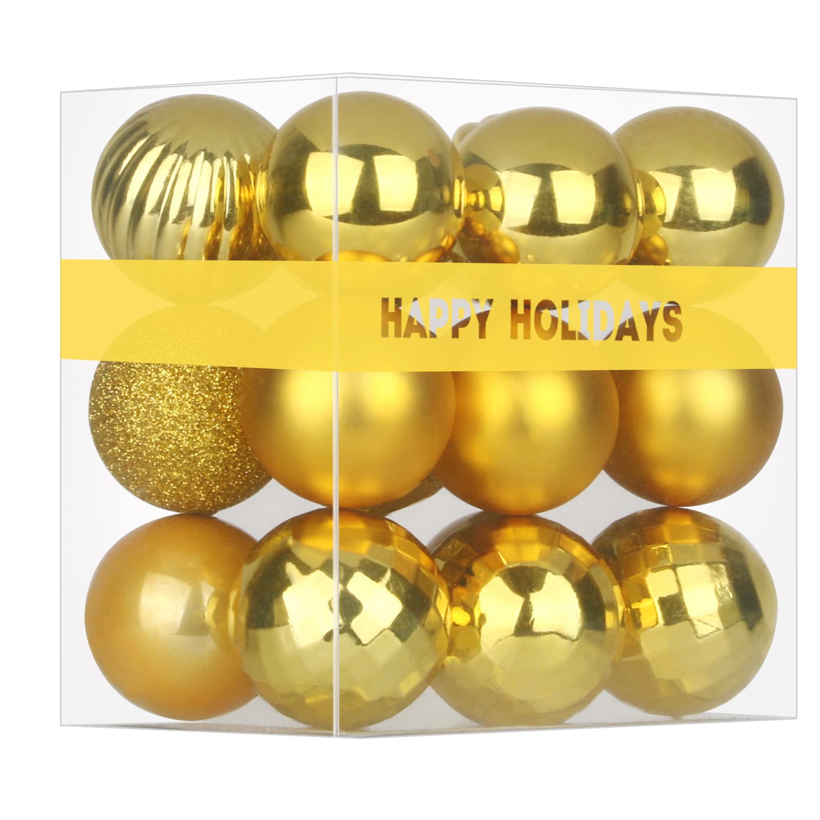 Bubblegun Pink 1.6" Small Christmas Balls Christmas Tree Decoration Ornaments Shatterproof Hanging Balls for Birthday Halloween Holiday Wedding Decorations Set of 12pcs