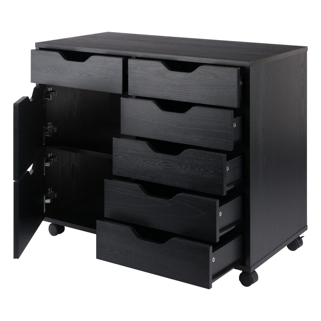Winsome Halifax Mobile Storage Cabinet with Doors & Drawers, Stylish & Functional Home Storage Cabinet for Filing, Kitchen Organization, Moveable Furniture for Office, Dorms, Apartments