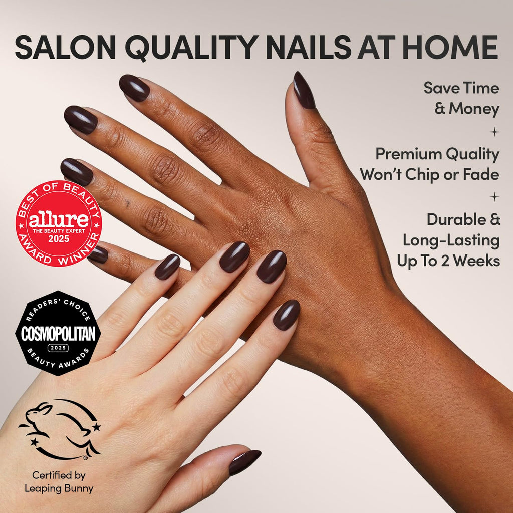 Glamnetic Press On Nails - Cashmere Blue | Opaque Soft Pale Sky Blue Short Squoval Fake Nails, Salon Quality | 15 Sizes - 30 Nail Kit
