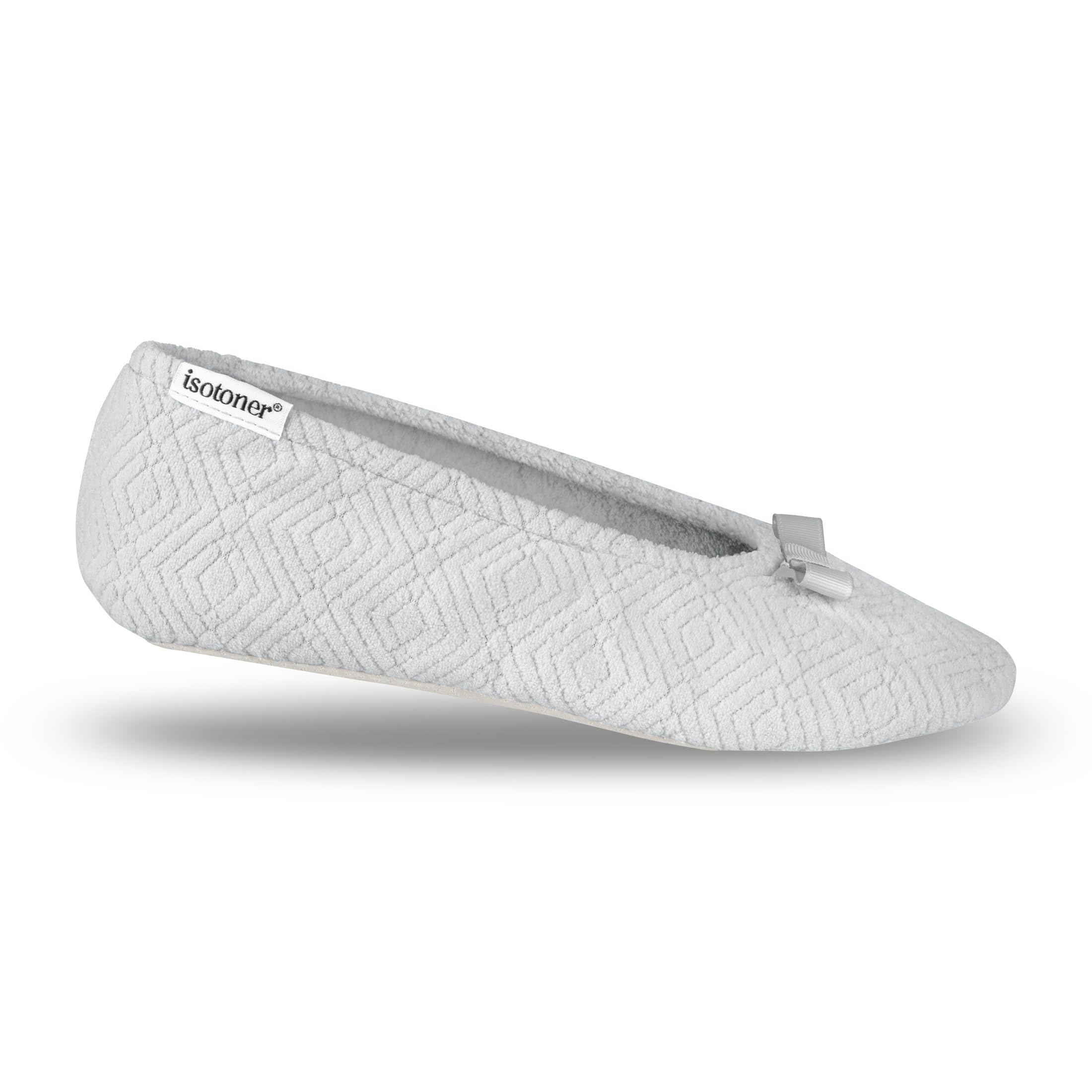 isotoner Women's Diamond Microterry Ballerina Slippers