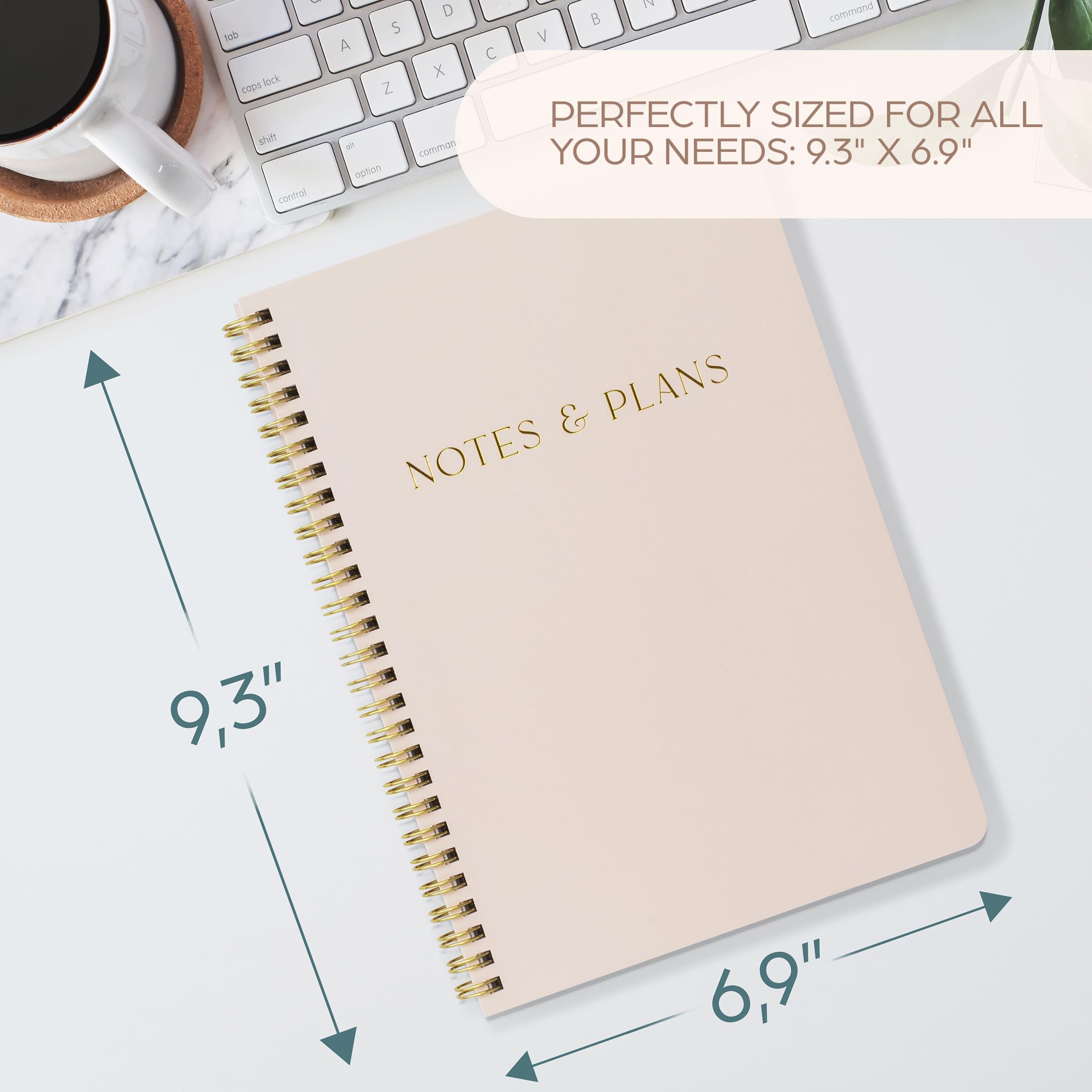 Beautiful Daily Planner And Notebook With Hourly Schedule - Aesthetic Spiral To do List Notepad to Easily Organize Your Tasks And Appointments - Stylish Book And School Or Office Supplies