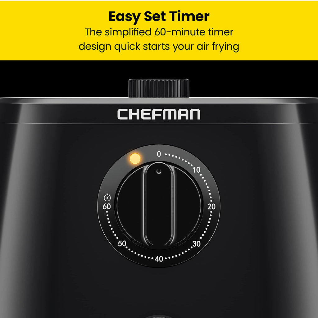 Chefman 12-Quart 6-in-1 Rotisserie Air Fryer Oven & Dehydrator, 12 Presets, Touchscreen, Family Size, Dishwasher-Safe Parts, Black