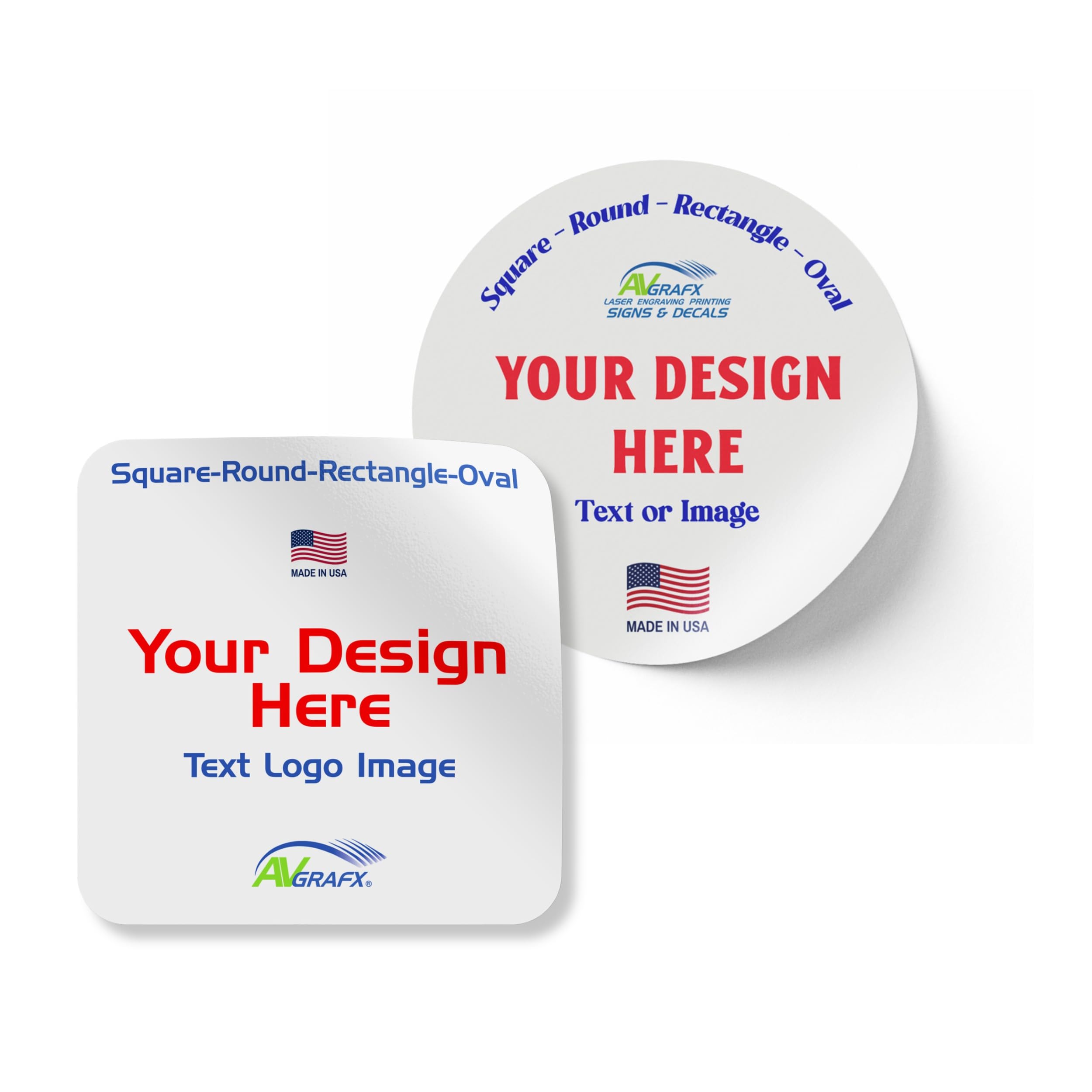 1.5 Inches Custom Sticker Personalized Labels Waterproof Dishwasher Safe Made USA, Custom Labels Business or Image Personalize Your Business Stickers