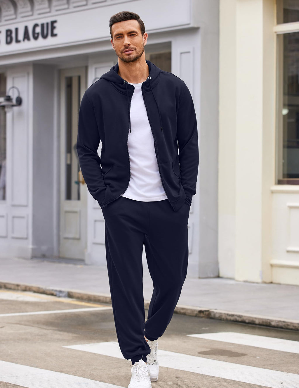 COOFANDY Sweatsuits for Men 2 Piece tracksuit Sets Full Zip Hoodie Sweatpants for Men Casual Sports Jogging Suits S-4XL