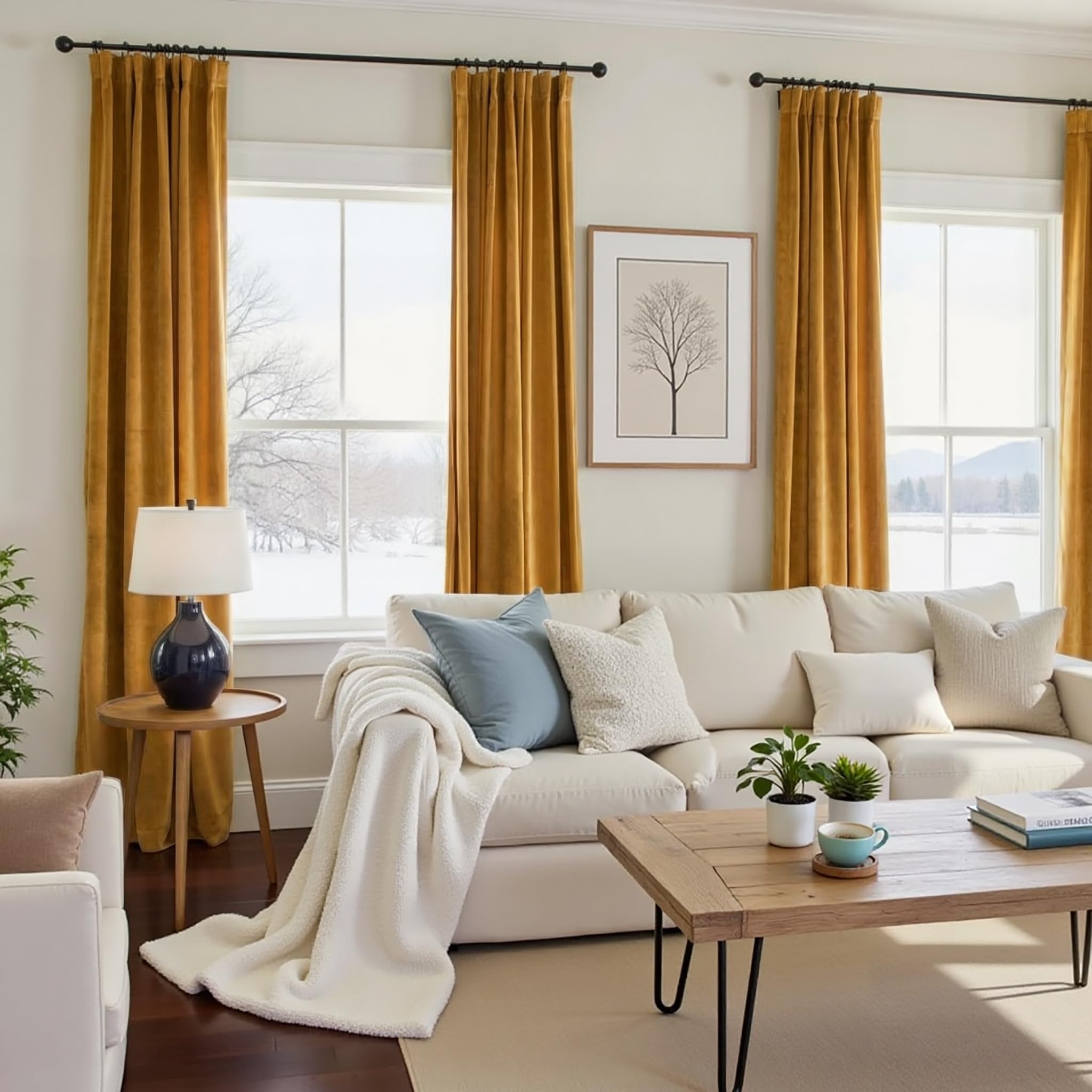 Nemia Dark Green Velvet Curtains Thermal Insulated Blackout Curtain for Bedroom Window Living Room Darkening Luxury Vintage 63 Inches Long Heavy Drapes Panels Rod Pocket Set of 2