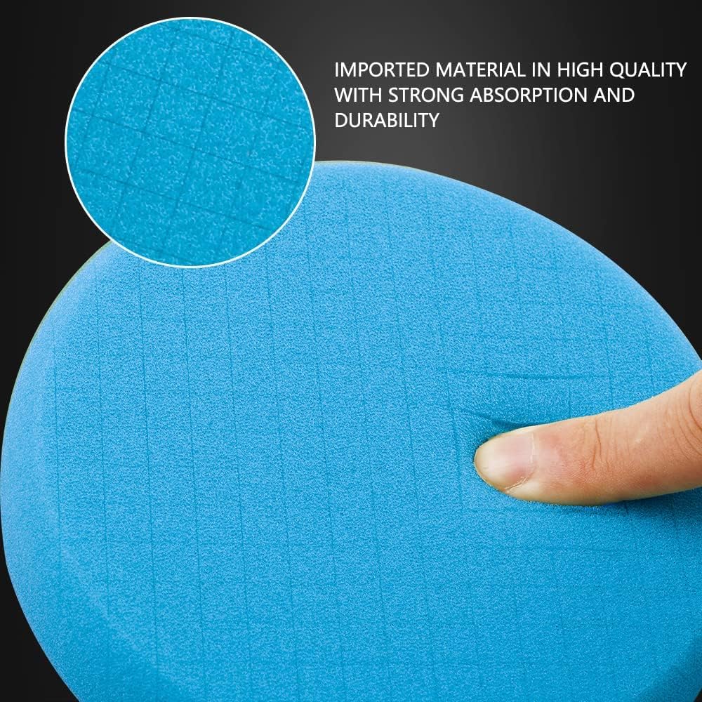 Blue T60 Moderate-Cut Foam Polishing Pads, SPTA 1Pc 3.5 Inch Face for 3 Inch 80mm Backing Plate Compound Buffing Sponge Pads for Car Buffer Polisher Compounding, Polishing and Waxing -FPTSS3G