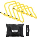GHB Agility Hurdles 5/6 Pack Foldable Speed Agility Training Hurdles Adjustable Sturdy Hurdles Training Equipment Set with Carry Bag for Amateur, Athletes, Soccer, Basketball