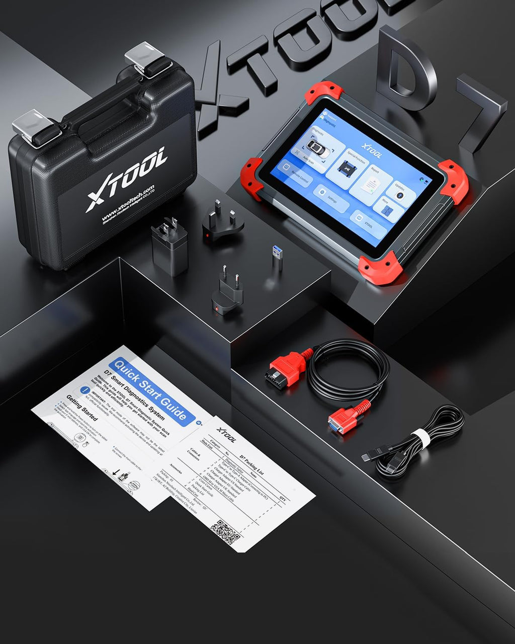 XTOOL D7 Bidirectional Scan Tool: 2026 Ai-Assisted OBD2 Scanner Diagnostic Tool with 36+ Resets, Full System Car Scanner with EPB, Injector Test, Throttle, Crank Sensor Relearn, FCA, CANFD & DoIP