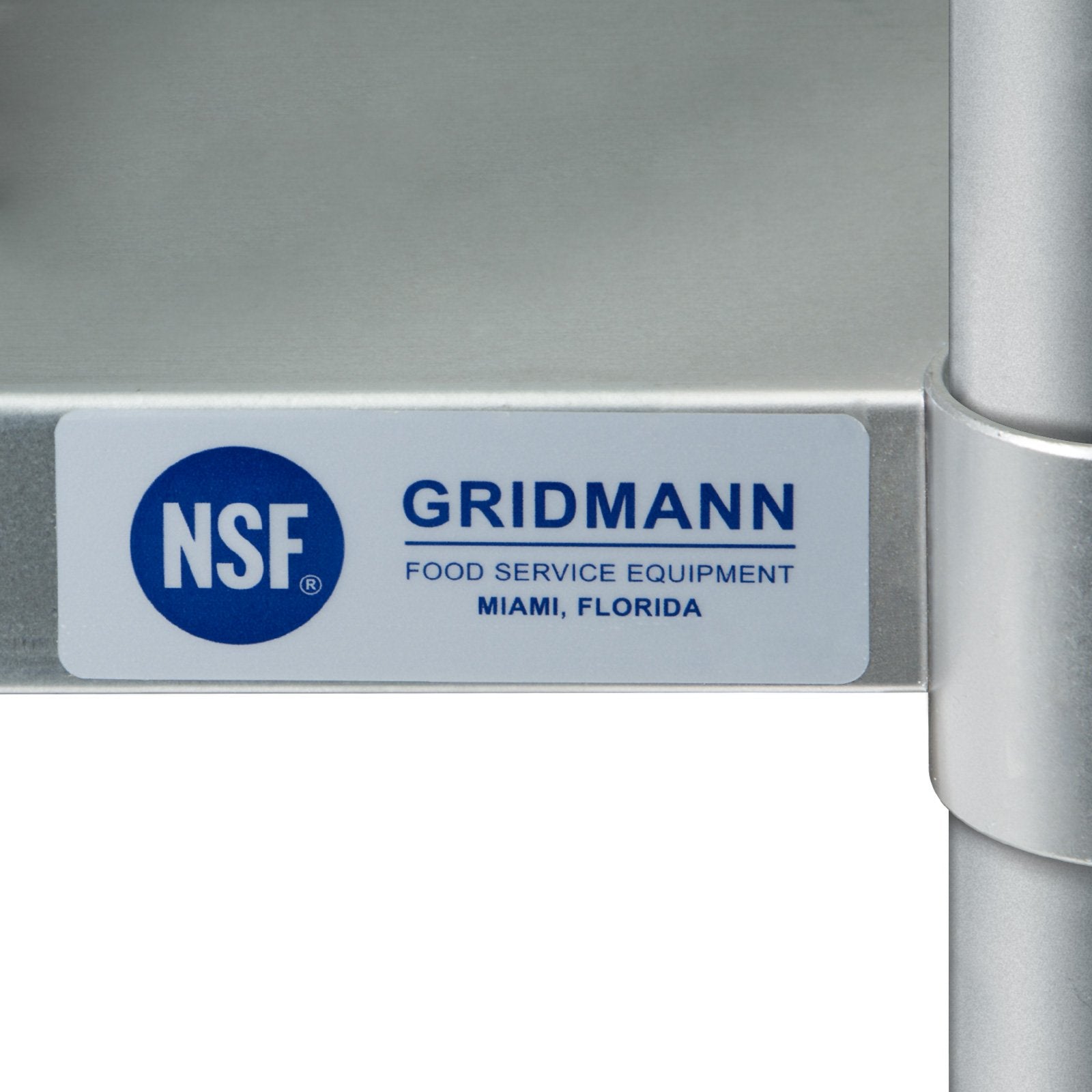GRIDMANN NSF Stainless Steel Commercial Kitchen Prep & Work Table Plus A 2 Tier Shelf - 60 in. x 12 in.