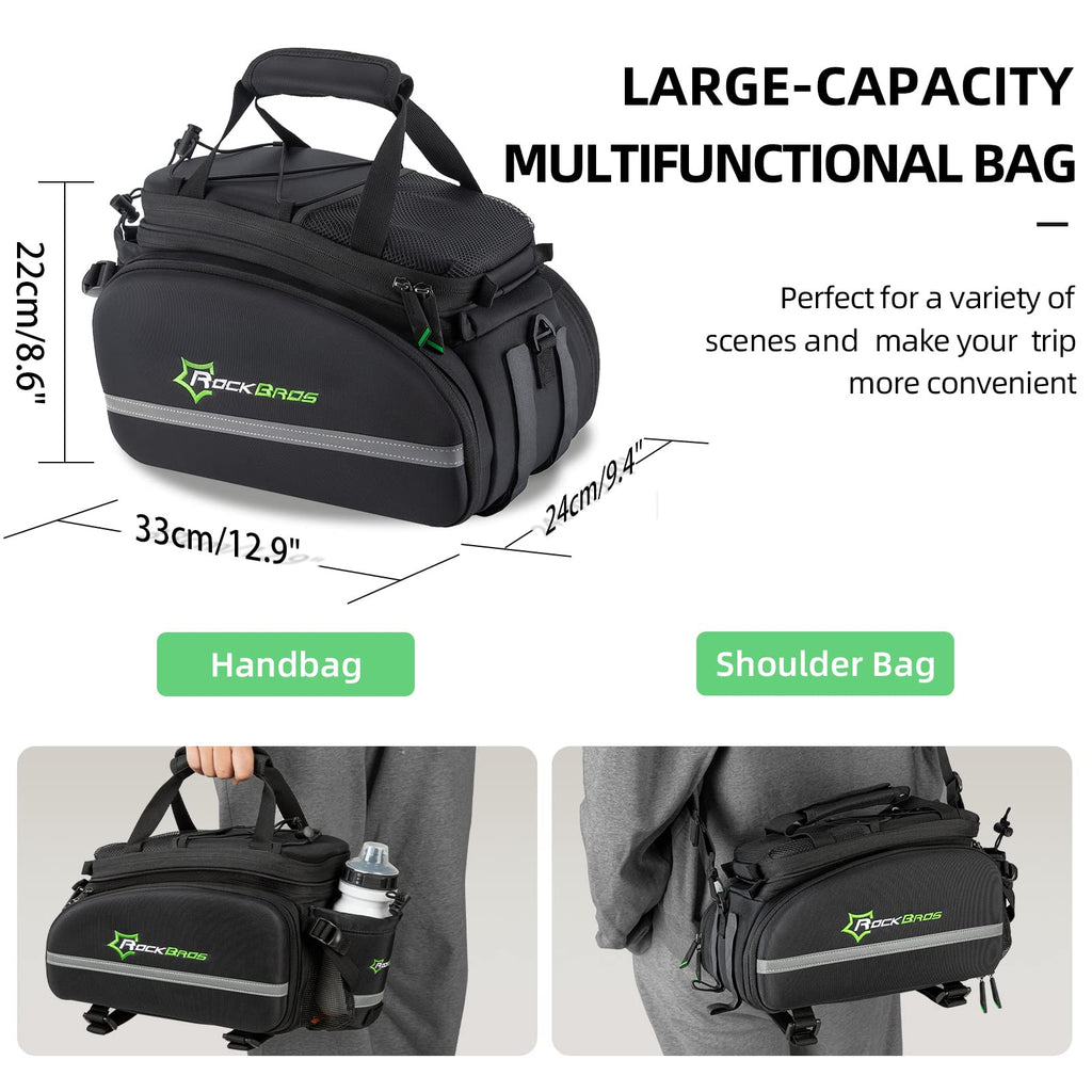 ROCKBROS Bike Trunk Bag 17L-45L Bike Rear Rack Bag Waterproof