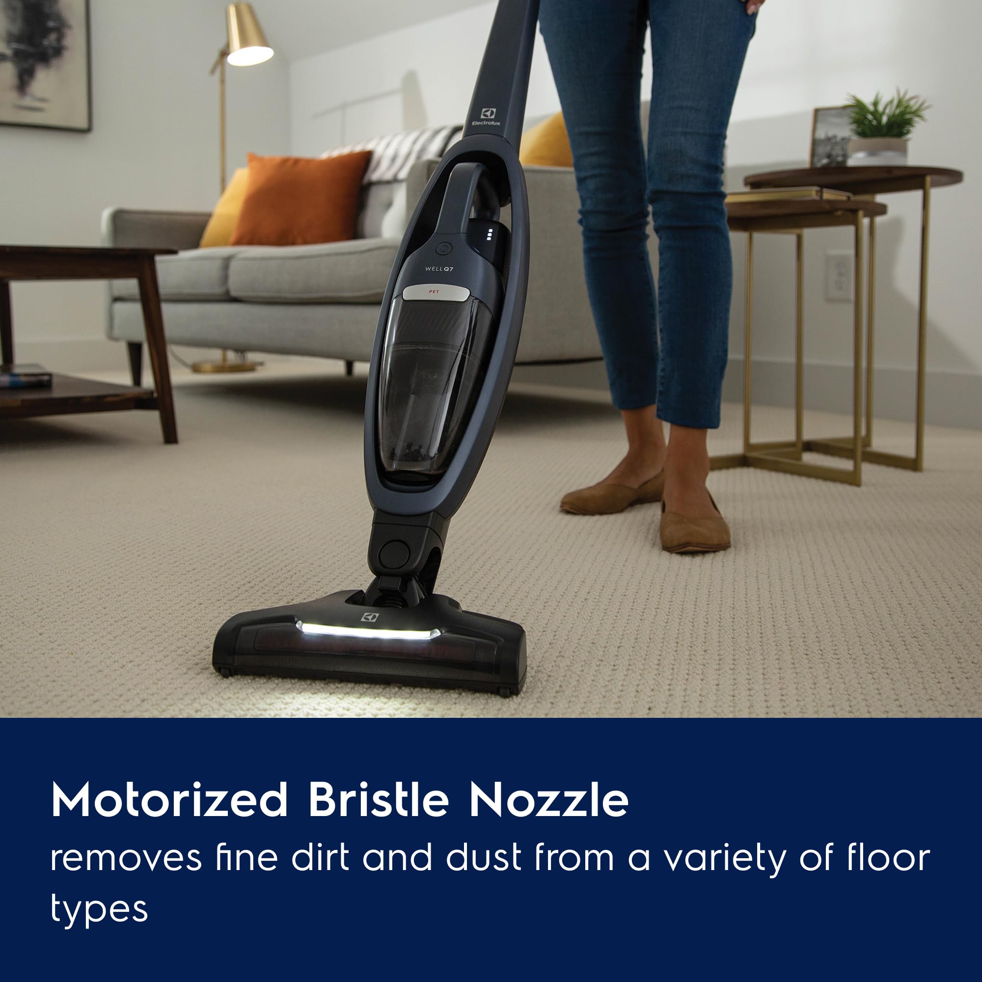 Electrolux WellQ7 Hard Floor Cordless 2-in-1 Vacuum with PowerPro Roller for Hard Surfaces, 50-Minute Run Time, 2 Power Modes, Soft Sand