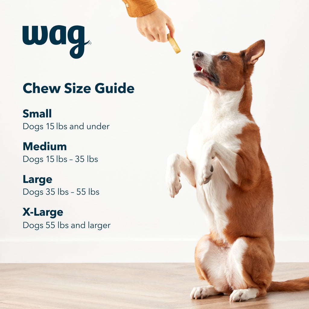 Amazon Brand - Wag Yak Cheese Himalayan Dog Chews, Dog Treats for Small Size Dogs, All Natural, High Protein for Aggressive Chewers, 15lbs and Smaller, 3 Count, 3.3 oz