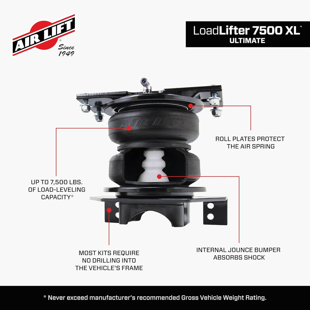 Air Lift LoadLifter 7500 XL Ultimate Air Spring Kit – Fits 2011-2016 F-250/F-350 Super Duty 4WD, 2011-2014 F-450 Super Duty 4WD Non-Commercial Chassis – 57596