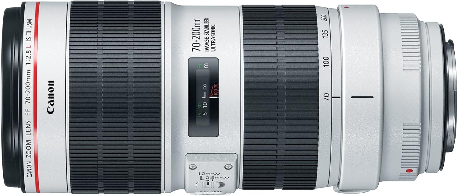 Canon EF 70-200mm f/2.8L IS III USM Telephoto Lens for Canon Digital SLR Cameras, White - 3044C002