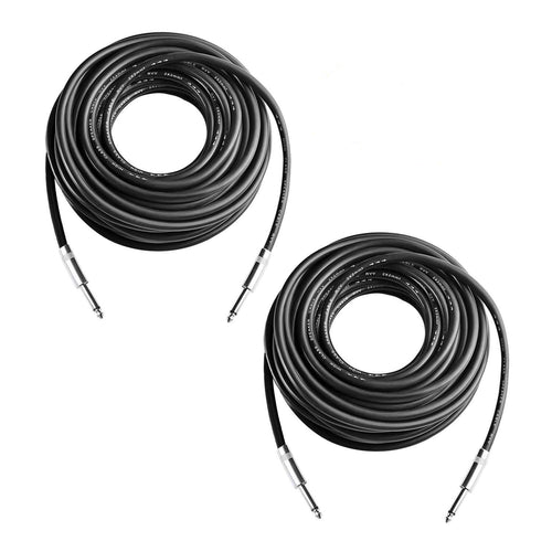 2Pcs 3 Feet Professional Speaker Cables, Pair 3 ft 12 Gauge 1/4 Inch Male Audio Amplifier Connection Heavy Duty Cord Wire