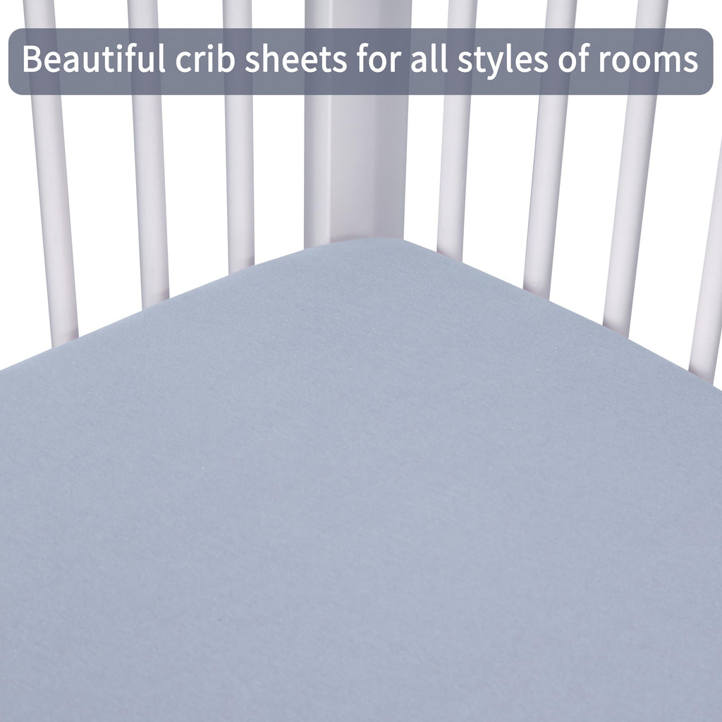 GUNTAIL Baby Crib Sheets for Boys Girls, 2 Pack Fitted Crib Sheet for Standard Crib and Toddler Mattress, Soft Microfiber Baby Sheet 52x28x8in (Brown & Green)