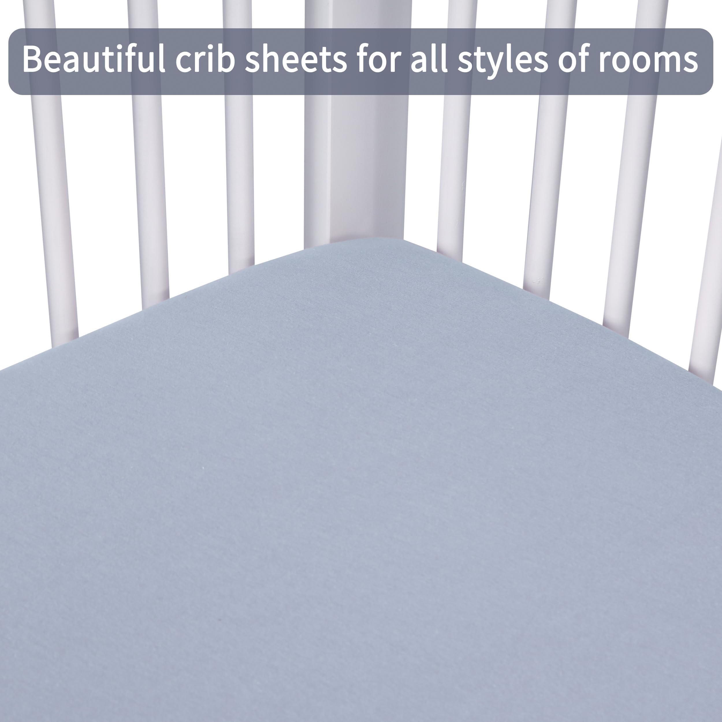 GUNTAIL Baby Crib Sheets for Boys Girls, 2 Pack Fitted Crib Sheet for Standard Crib and Toddler Mattress, Soft Microfiber Baby Sheet 52x28x8in (Brown & Green)